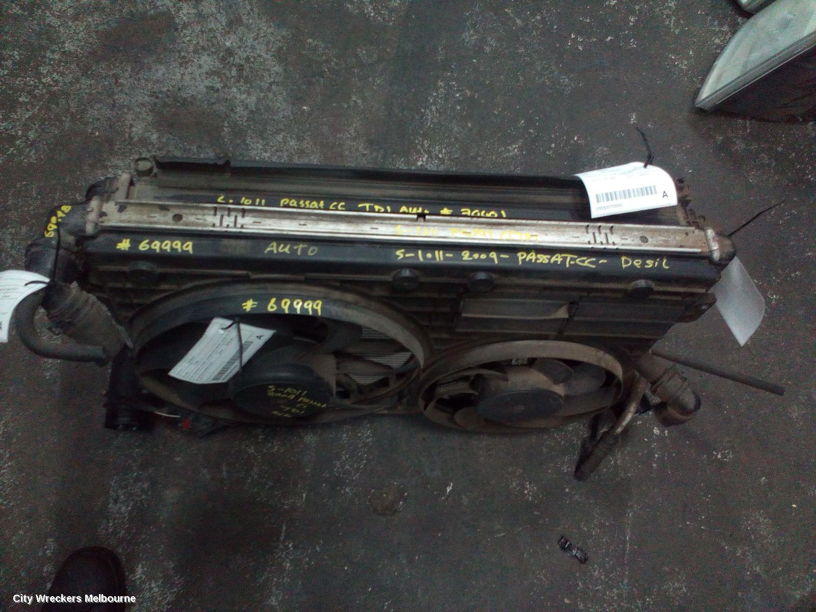 VOLKSWAGEN PASSAT FAN, DUAL FAN ASSY, DIESEL, 3C/MK6/3CC B6-B7, 03/2006 - 05/2015