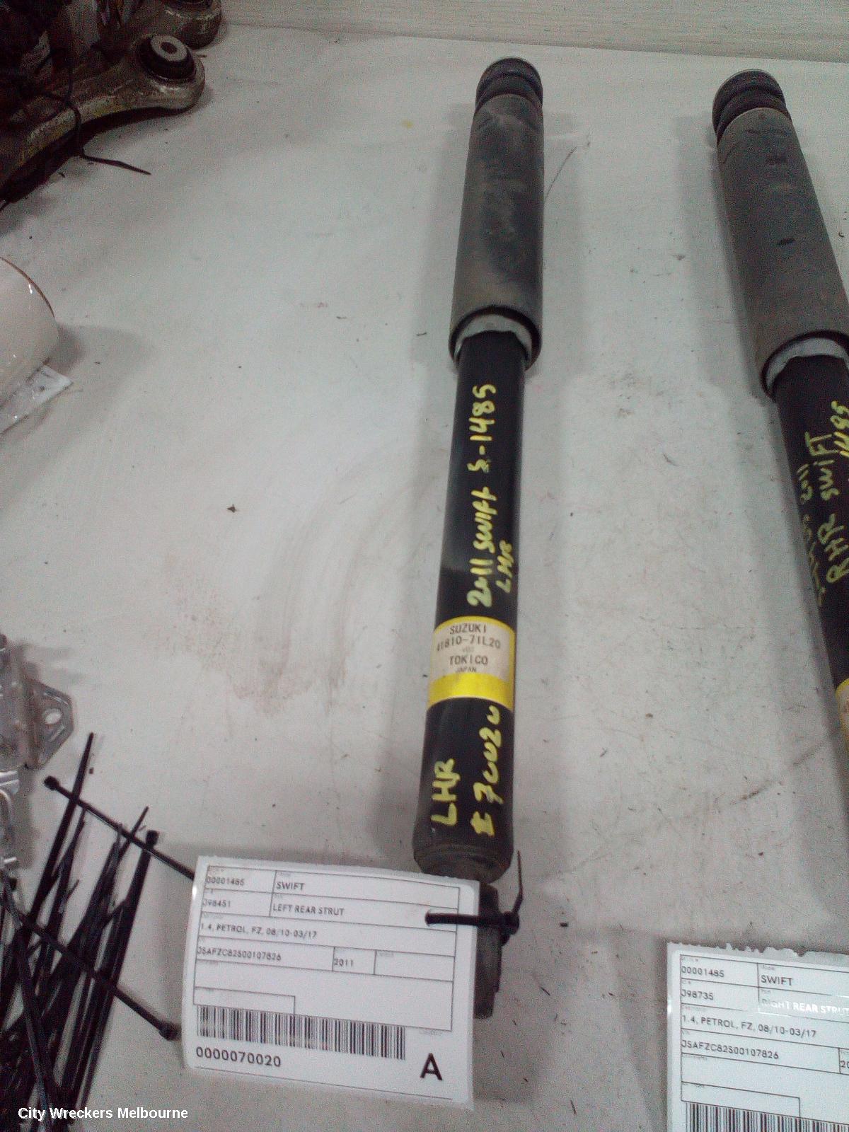 SUZUKI SWIFT LEFT REAR STRUT, 1.4, PETROL, FZ, 08/2010 - 03/2017