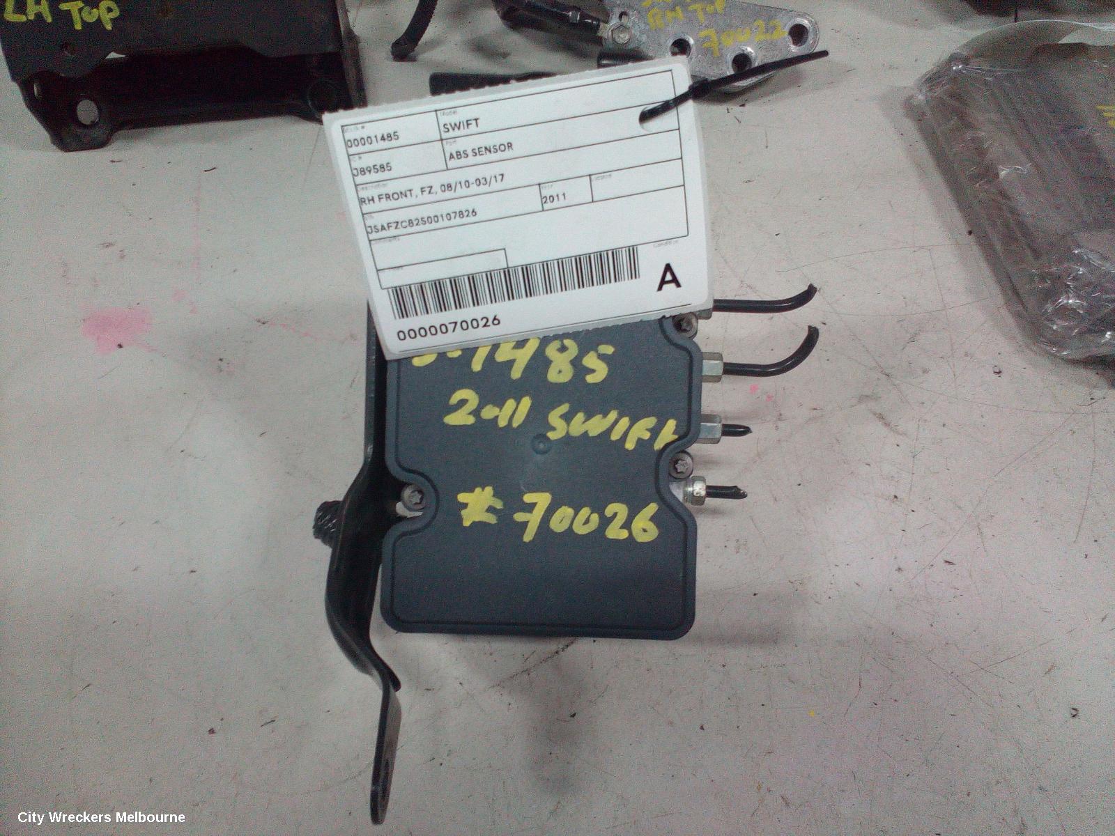 SUZUKI SWIFT ABS SENSOR, RH FRONT, FZ, 08/2010 - 03/2017