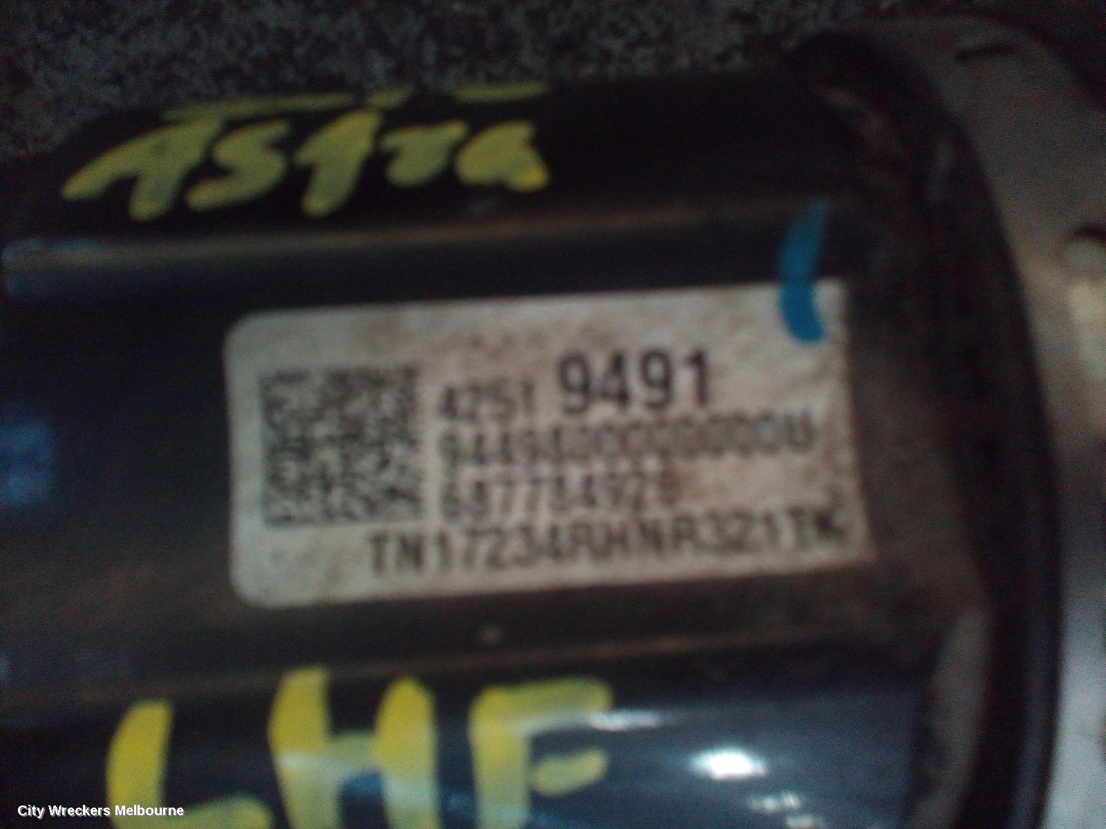HOLDEN ASTRA LEFT DRIVESHAFT, AUTO T/M, PETROL, 1.4, BK, 09/2016 ONWARDS