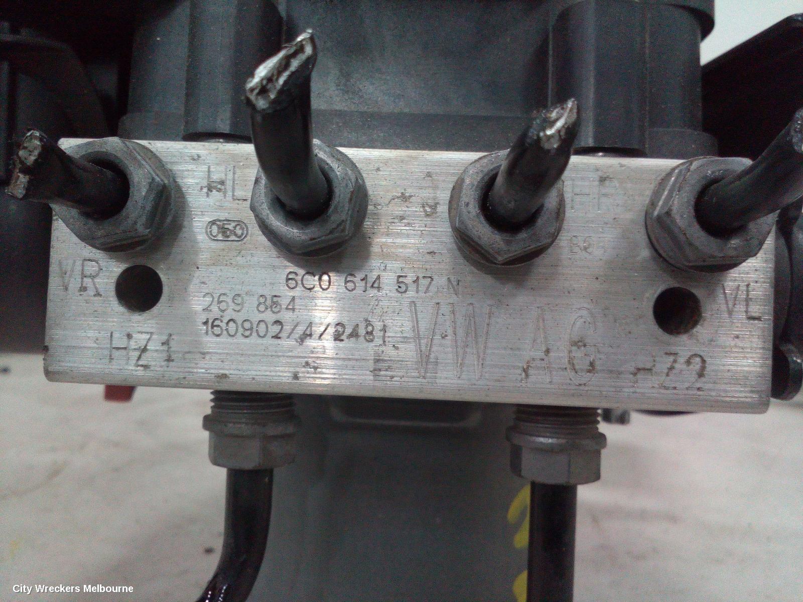 VOLKSWAGEN POLO ABS PUMP/MODULATOR, 6R, P/N 6C0614517N, 05/2014 - 09/2017