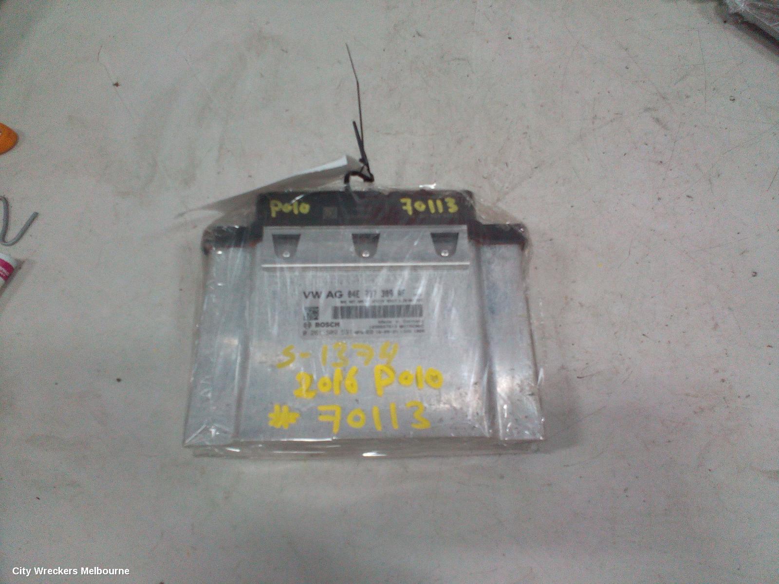 VOLKSWAGEN POLO ECU, ENGINE ECU, 1.2, PETROL, CJZD CODE, ECU ONLY, 6R, 05/2014 - 09/2017