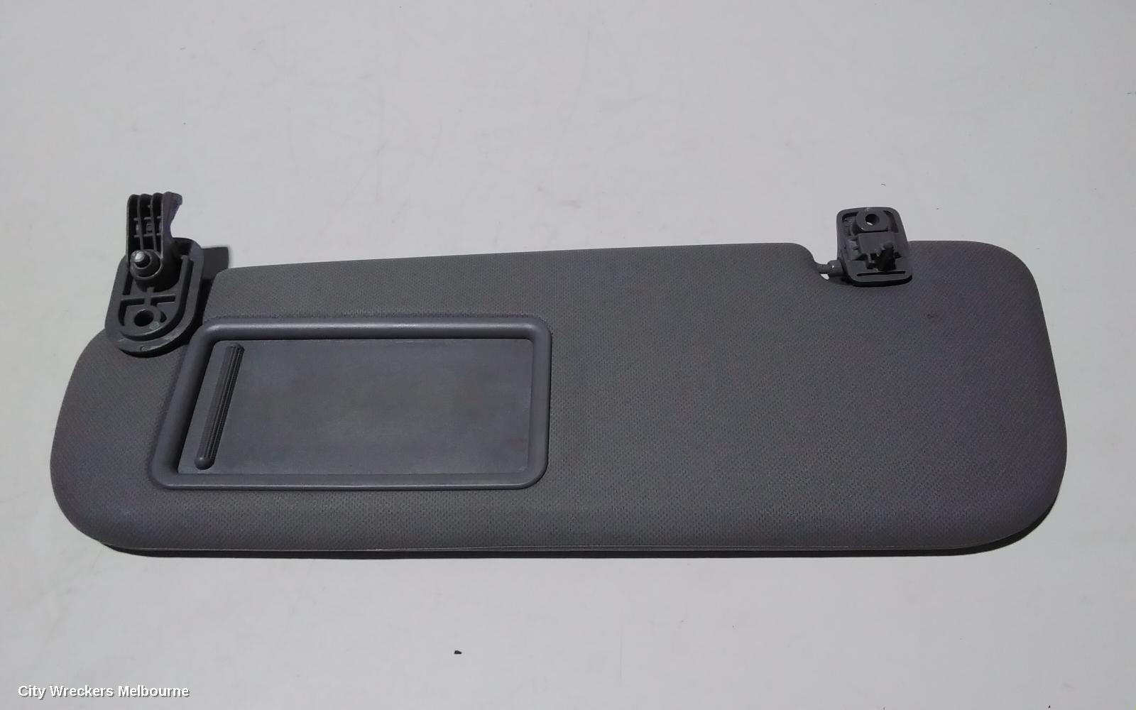 HYUNDAI VELOSTER SUNVISOR, FS, LH SIDE, GREY, W/ MIRROR & LAMP TYPE, 12/2011 - 02/2018