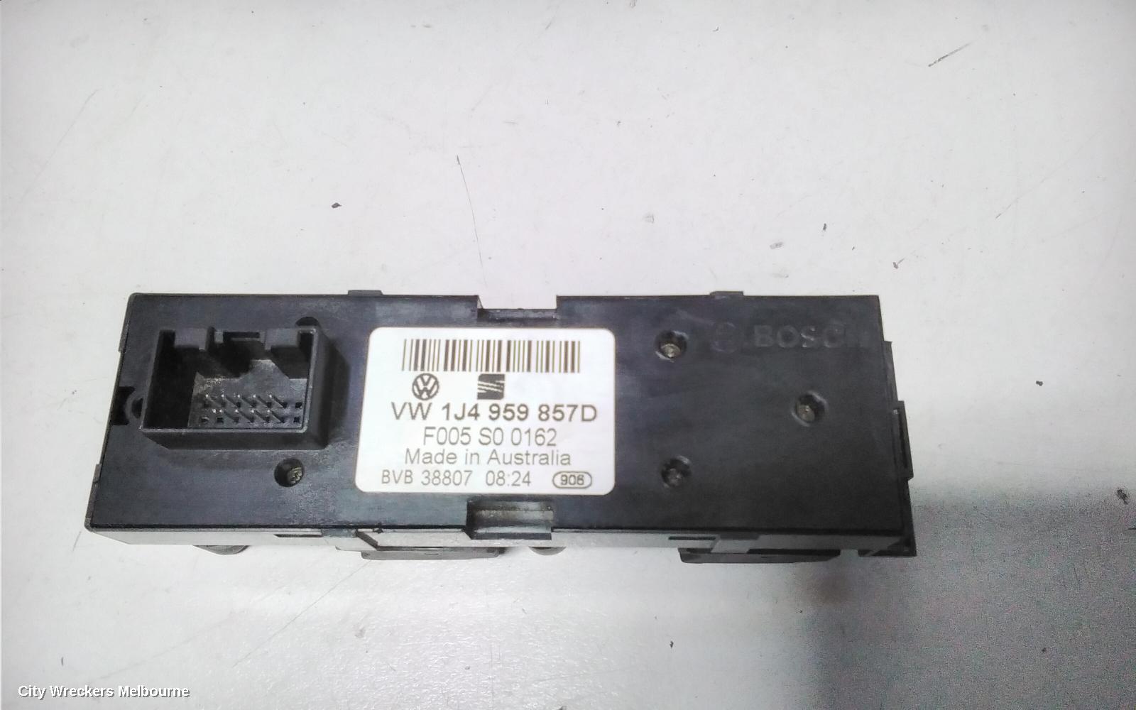 VOLKSWAGEN PASSAT PWR DR WIND SWITCH, RH FRONT (MASTER SWITCH), 3B/GP, 03/1997 - 11/2005