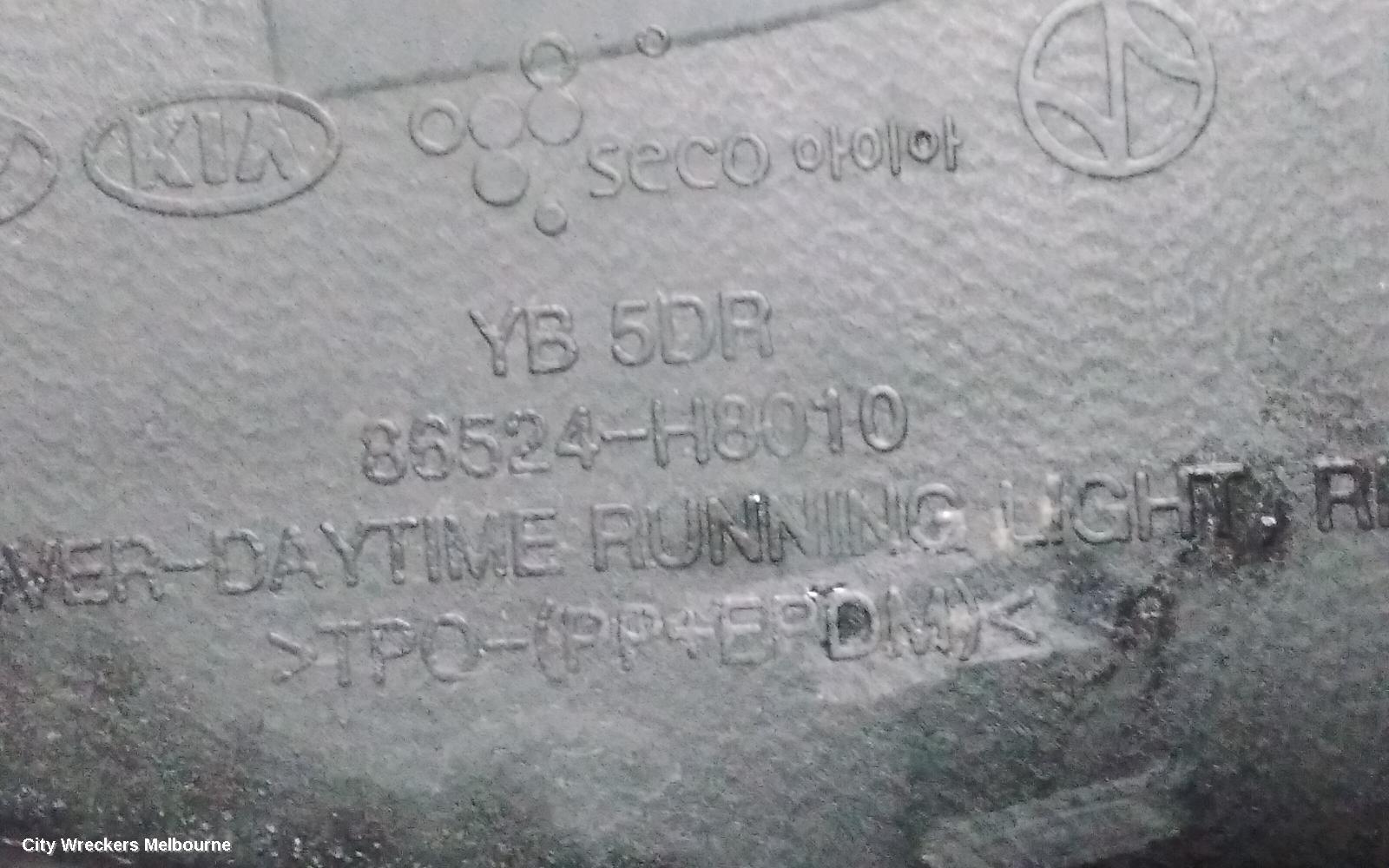 KIA RIO RIGHT INDICATOR/FOG/SIDE, BUMPER FOGLAMP, YB, PROJECTOR TYPE, 12/2016 ONWARDS