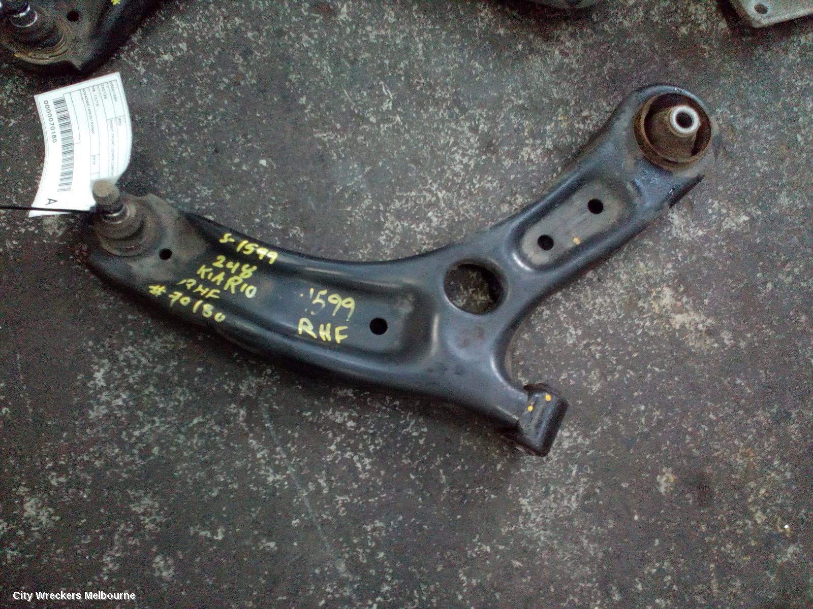 KIA RIO RIGHT FRONT LOWER CONTROL ARM, YB, 12/2016 - 06/2023