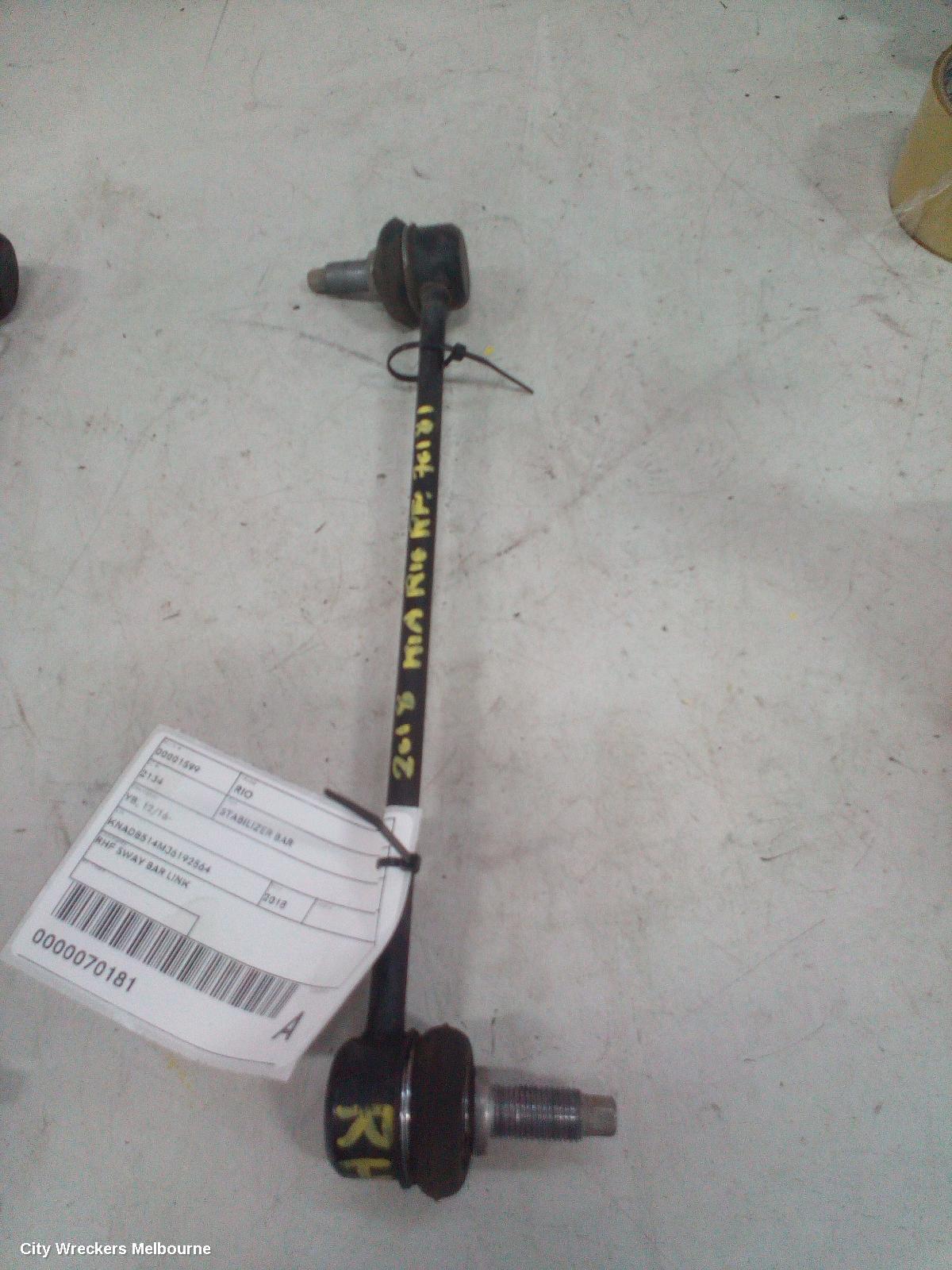 KIA RIO STABILISER BAR, YB, 12/2016 - 06/2023