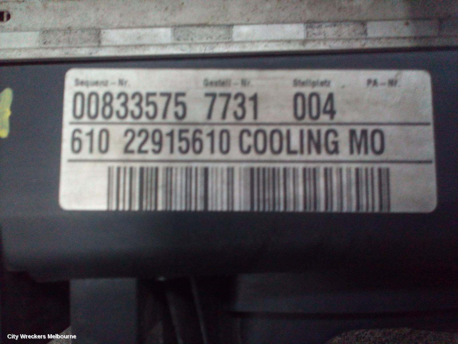 OPEL INSIGNIA FAN, RAD FAN (DRIVERS SIDE), IN, DIESEL, 09/2012 - 12/2013