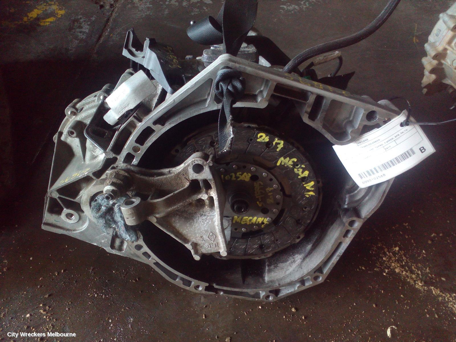 RENAULT MEGANE TRANS/GEARBOX, MANUAL, PETROL, 1.2, H5F, TURBO, 7 SPEED, BFB, 06/2016 ONWARDS
