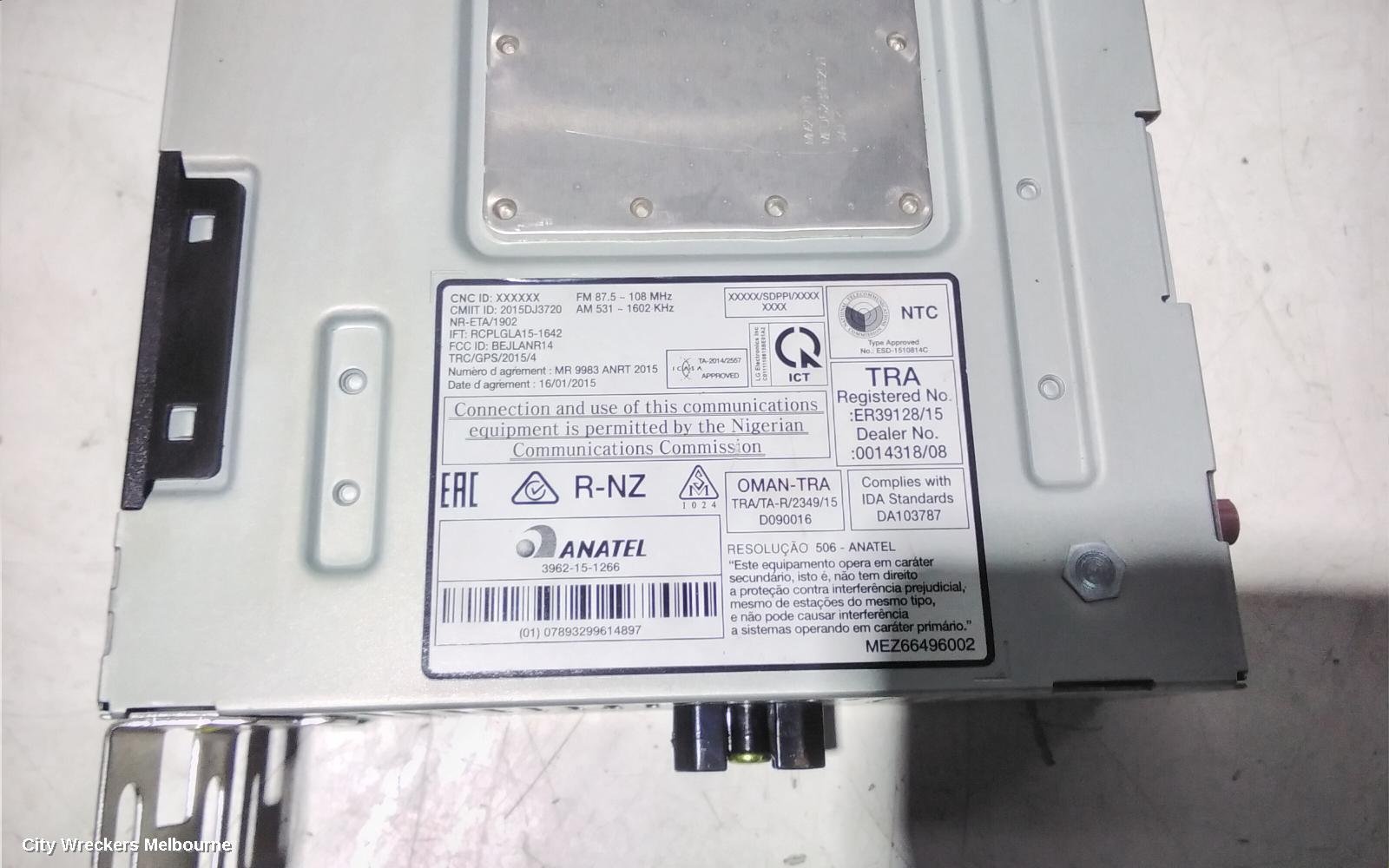 RENAULT MEGANE RADIO/CD/DVD/SAT/TV, DISPLAY UNIT, 7IN, BFB/LFF/KFB, 06/2016 ONWARDS