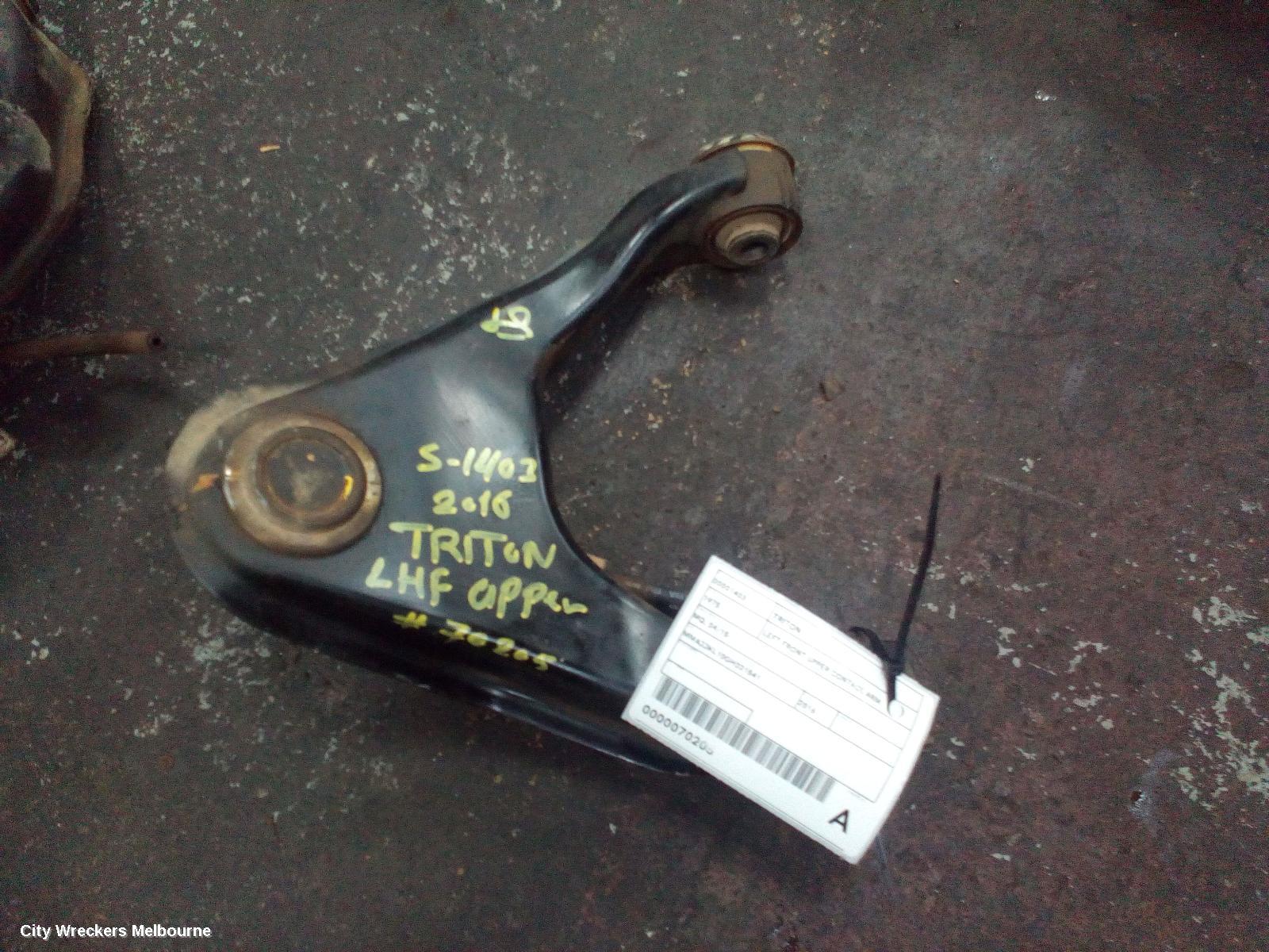 MITSUBISHI TRITON LEFT FRONT UPPER CONTROL ARM, 2WD/4WD, MQ, 04/2015 ONWARDS