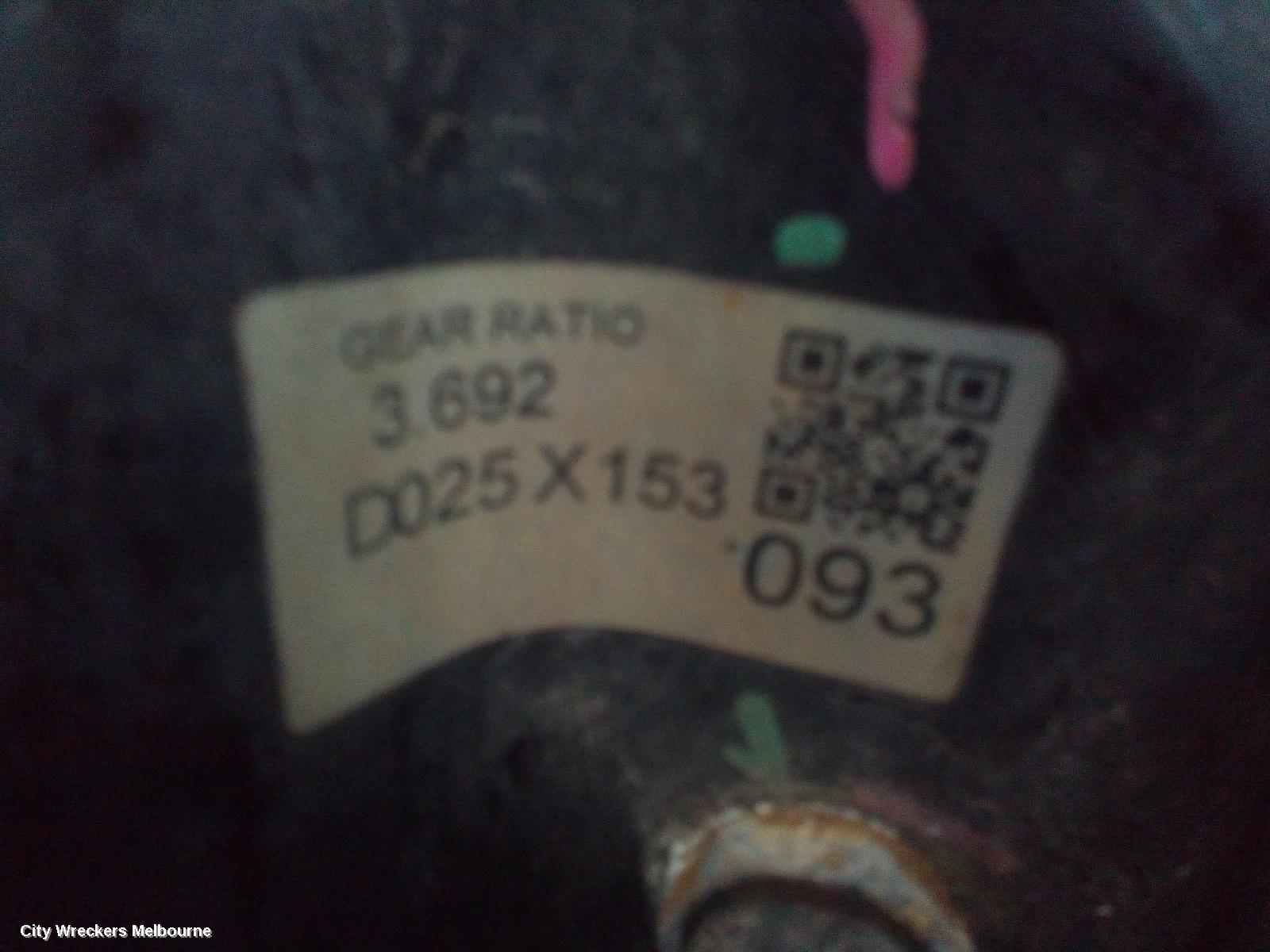 MITSUBISHI TRITON DIFFERENTIAL CENTRE, FRONT, 2.4, DIESEL, MANUAL T/M, MQ-MR, 3.692 RATIO, NON ACTUATOR TYPE, 03/2015 - 10/2023