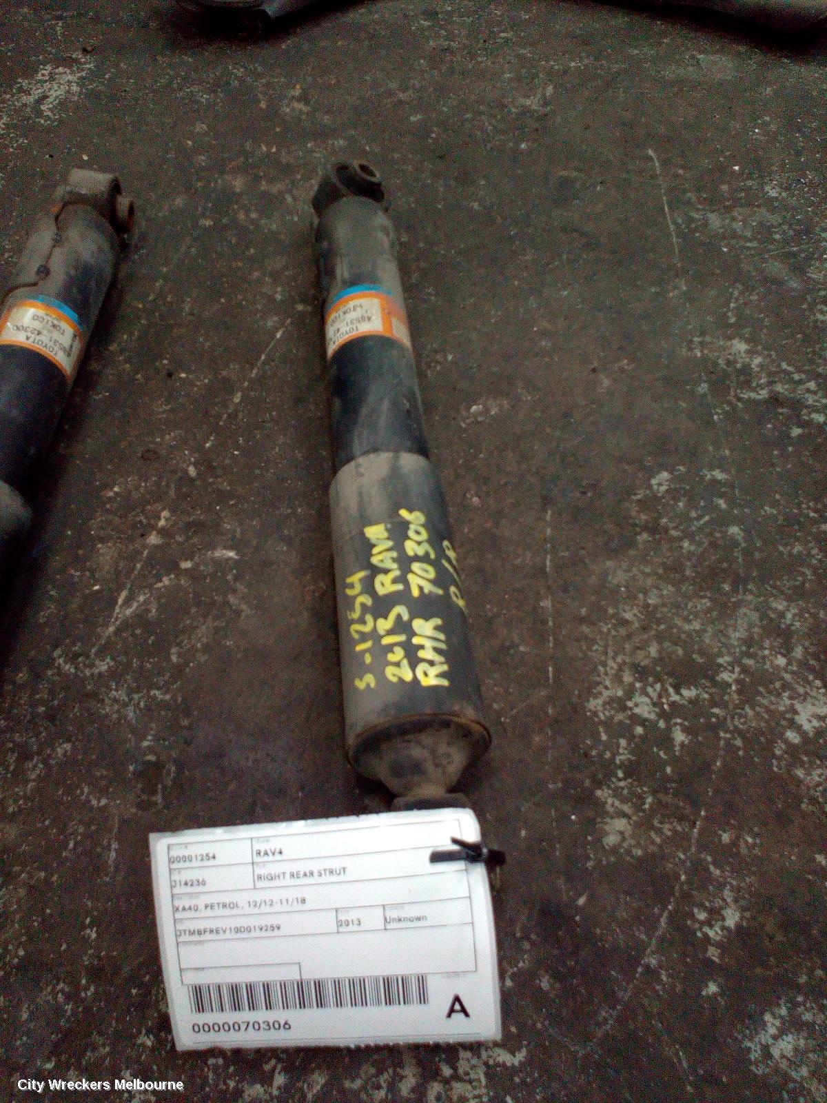 TOYOTA RAV4 RIGHT REAR STRUT, XA40, PETROL, 12/2012 - 11/2018