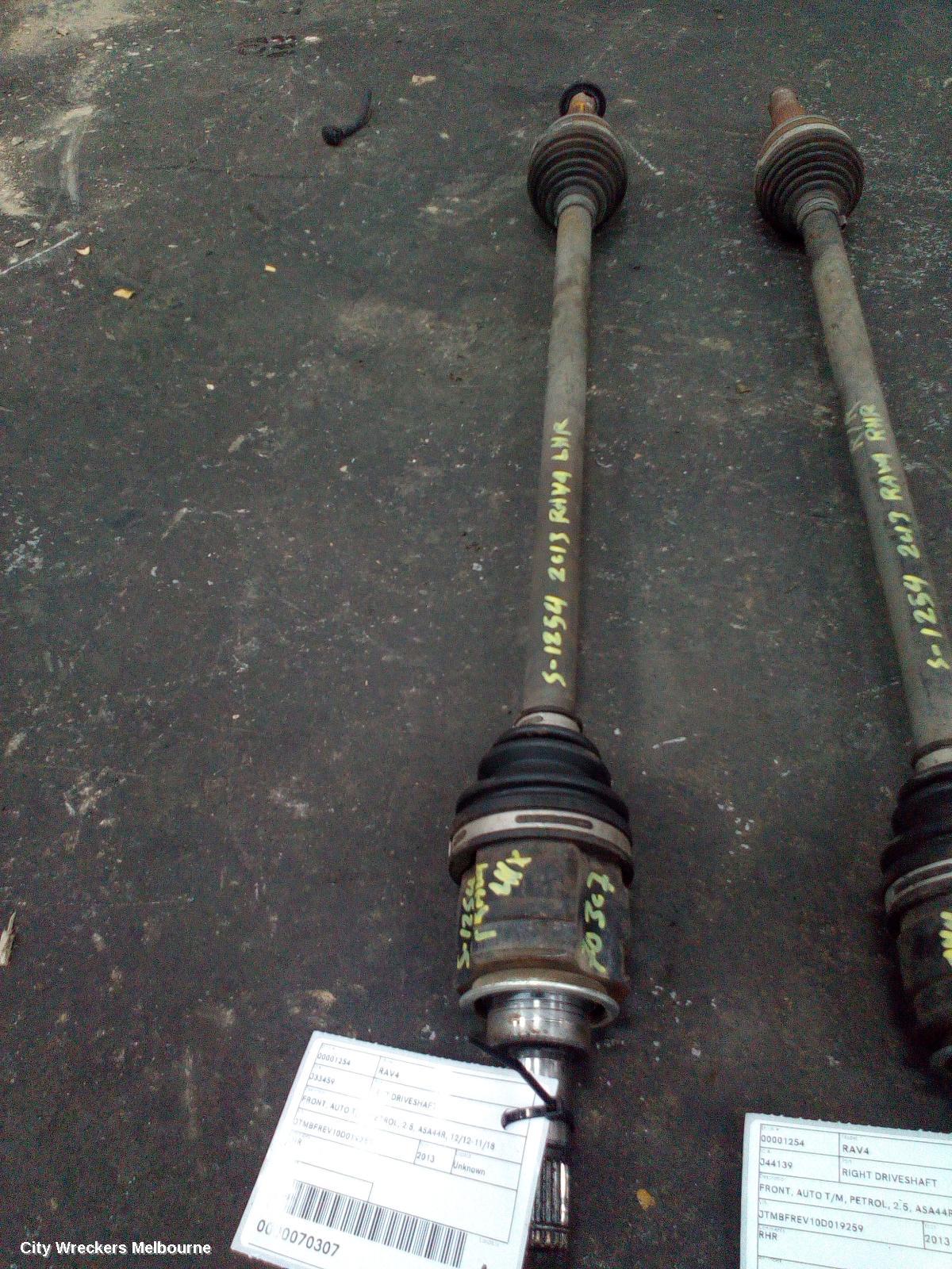 TOYOTA RAV4 LEFT DRIVESHAFT, FRONT, AUTO T/M, PETROL, 2.5, ASA44R, 12/2012 - 11/2018