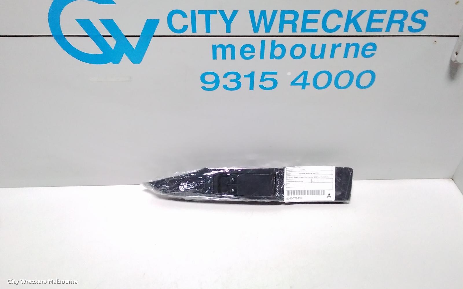 HOLDEN ASTRA PWR DR WIND SWITCH, RH FRONT (MASTER SWITCH), BK-BL, 5DR HATCH/SEDAN, 09/2016 - 12/2020