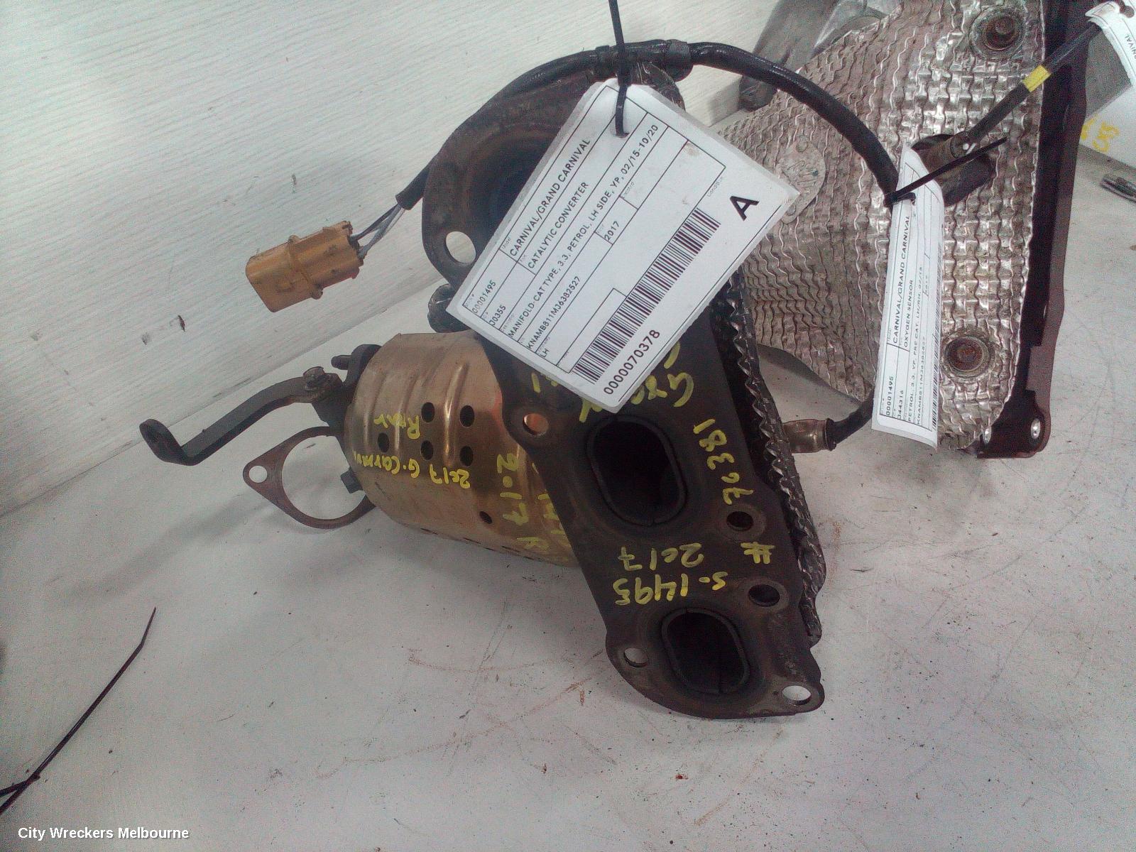 KIA CARNIVAL/GRAND CARNIVAL CATALYTIC CONVERTER, MANIFOLD-CAT TYPE, 3.3, PETROL, LH SIDE, YP, 02/2015 - 10/2020