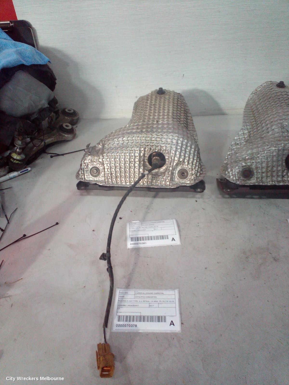 KIA CARNIVAL/GRAND CARNIVAL CATALYTIC CONVERTER, MANIFOLD-CAT TYPE, 3.3, PETROL, LH SIDE, YP, 02/2015 - 10/2020