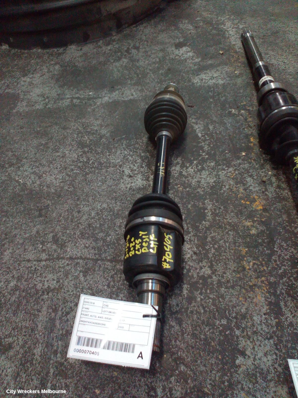MAZDA CX5 LEFT DRIVESHAFT, FRONT, AUTO, AWD, DIESEL, KF, 02/2017 ONWARDS