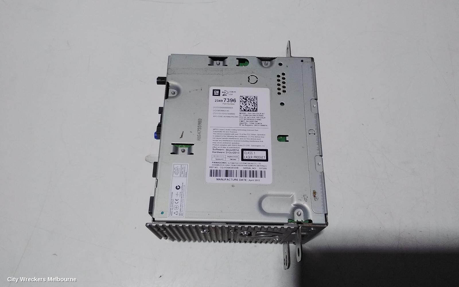 HOLDEN COMMODORE RADIO/CD/DVD/SAT/TV, DISPLAY SCREEN, 8IN SAT NAV TYPE, VF, 05/2013 - 12/2017