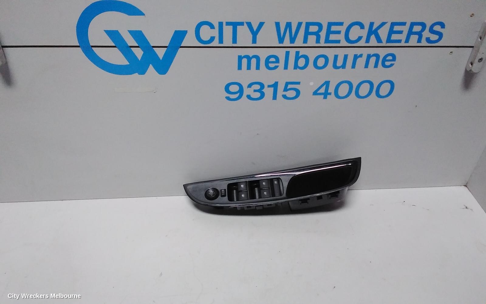 HOLDEN COMMODORE PWR DR WIND SWITCH, RH FRONT (MASTER SWITCH), VF, BLACK, 4 SWITCH TYPE, 05/2013 - 12/2017