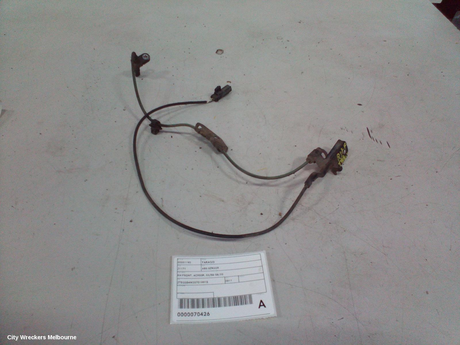 TOYOTA TARAGO ABS SENSOR, RH FRONT, ACR50R, 03/2006 - 06/2020
