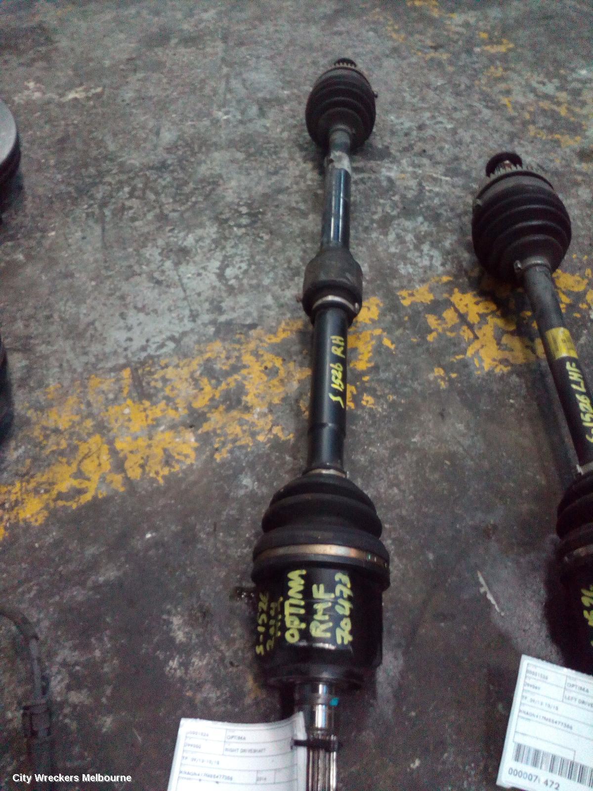 KIA OPTIMA RIGHT DRIVESHAFT, TF, 09/2013 - 10/2015