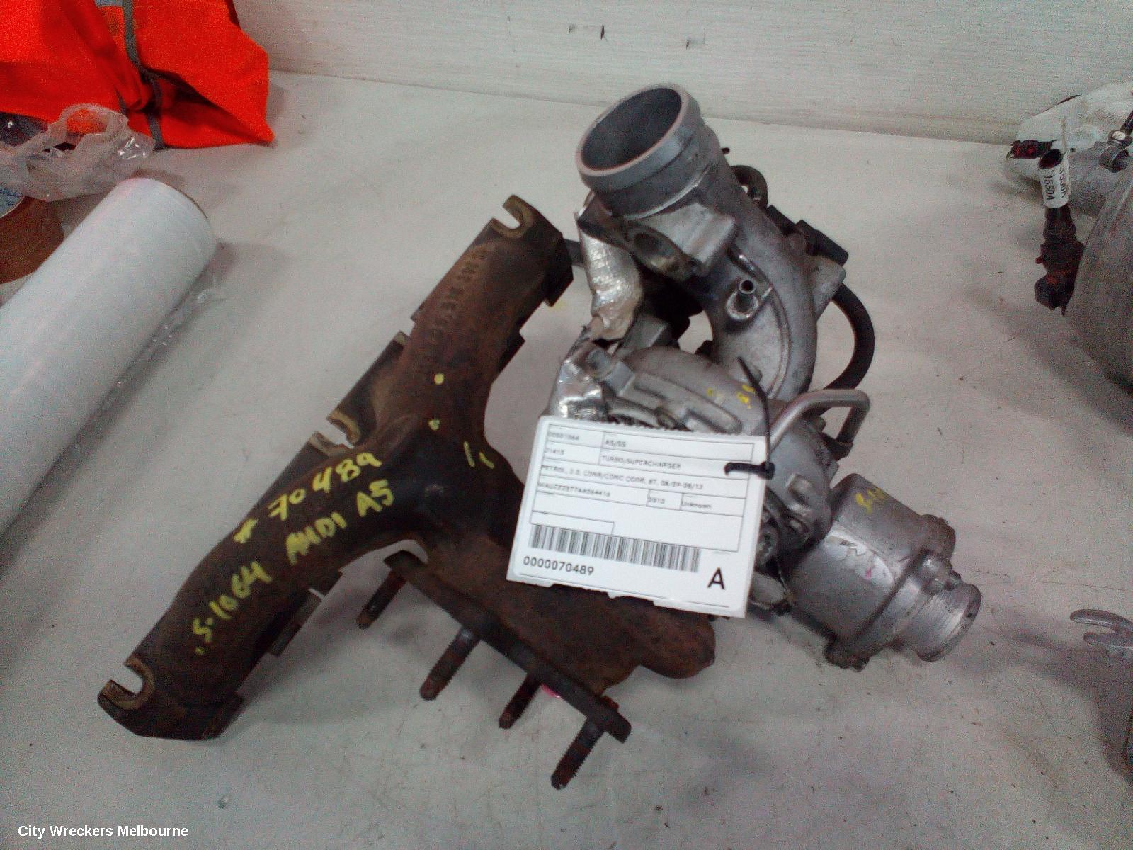 AUDI A5 TURBO SUPERCHARGER, PETROL, 2.0, CDNB/CDNC CODE, 8T, 08/2009 - 08/2013