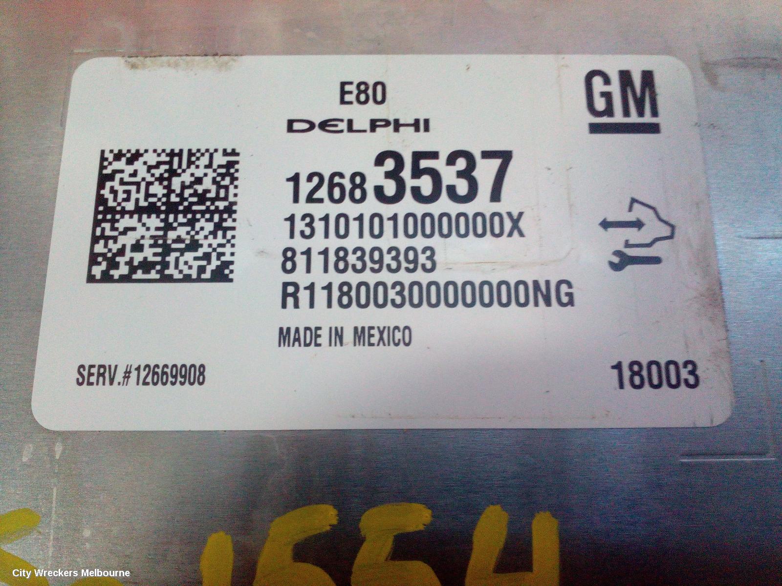 HOLDEN COMMODORE ECU, ENGINE ECU, 2.0, PETROL, B20NFT, ECU ONLY, ZB, 10/2017 - 12/2020