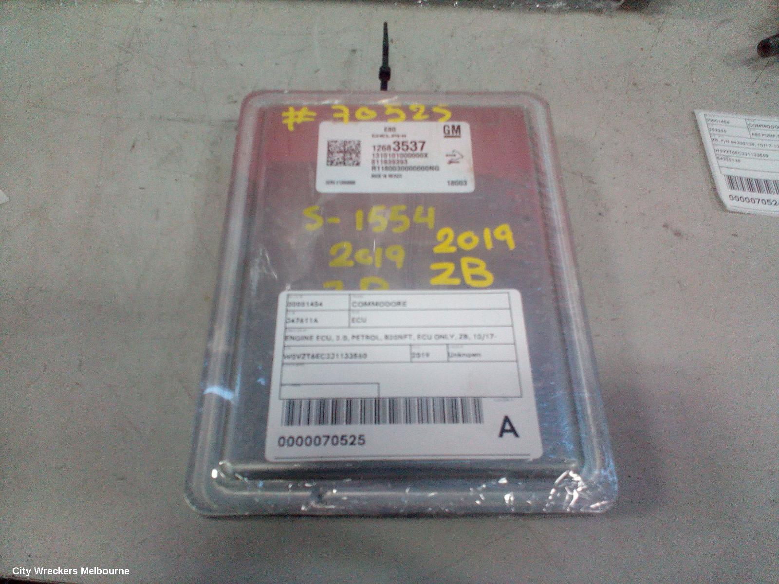 HOLDEN COMMODORE ECU, ENGINE ECU, 2.0, PETROL, B20NFT, ECU ONLY, ZB, 10/2017 - 12/2020