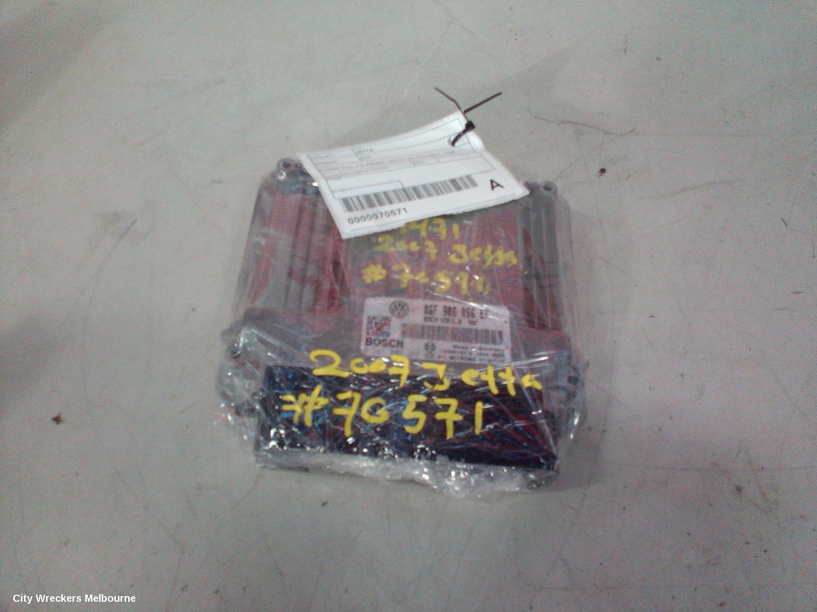 VOLKSWAGEN JETTA ECU, ENGINE ECU, 2.0, PETROL, AUTO T/M, ECU ONLY, 1KM, 02/2006 - 07/2011