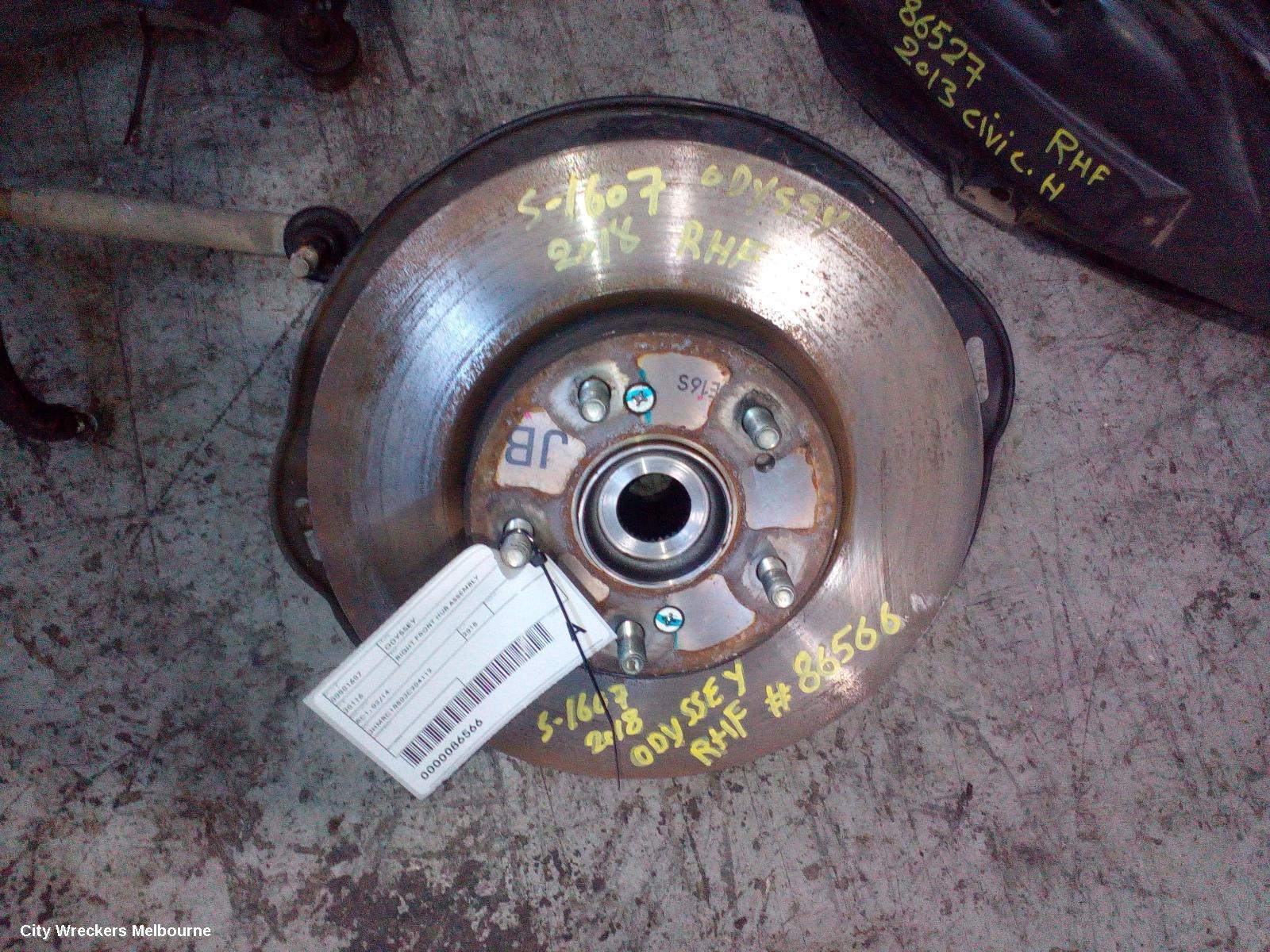 HONDA ODYSSEY RIGHT FRONT HUB ASSEMBLY, RC1, 02/2014 - 03/2022