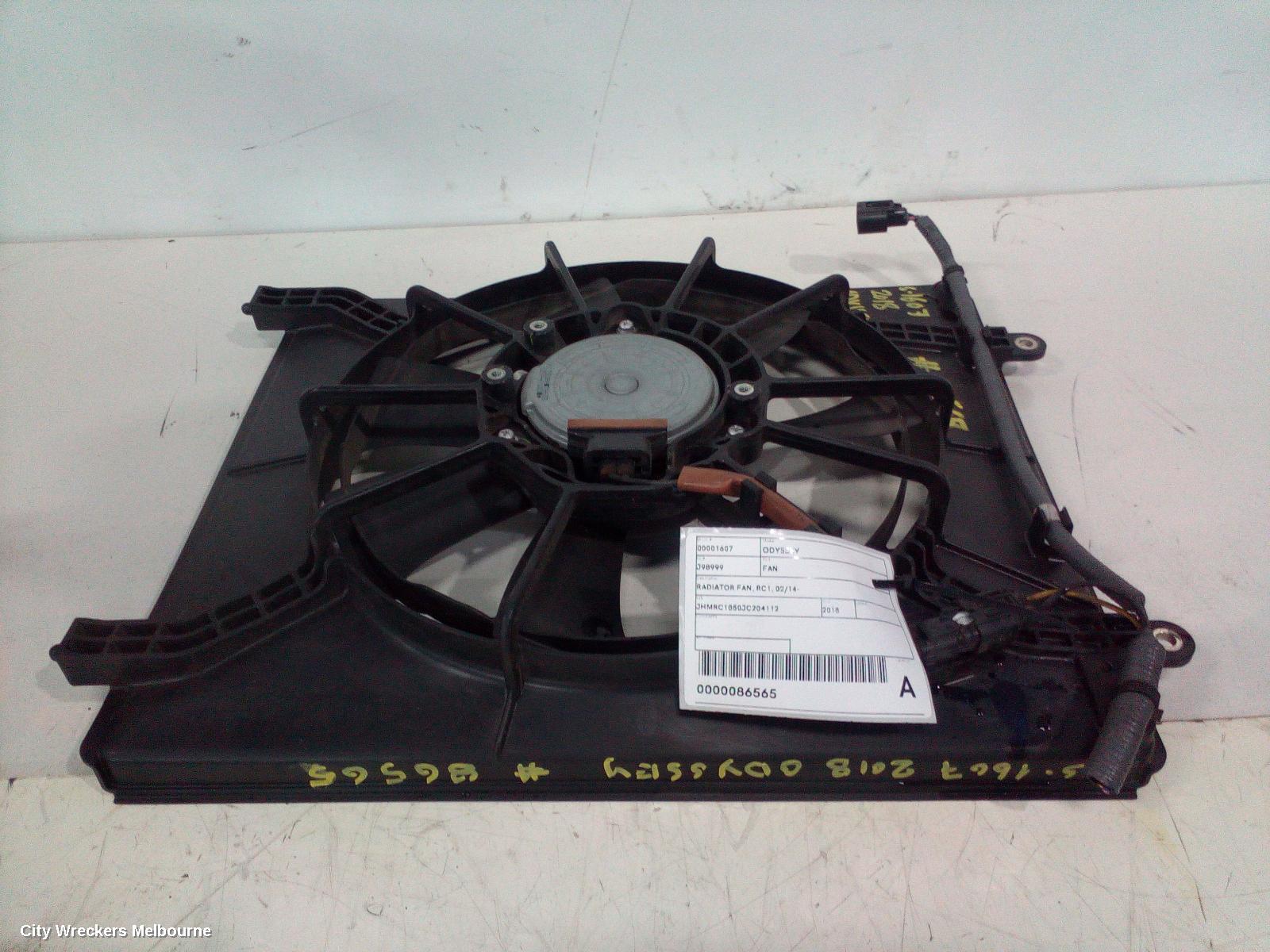 HONDA ODYSSEY FAN, RC1, RADIATOR FAN, LH SIDE, PETROL, 2.4, K24W, 02/2014 - 03/2022