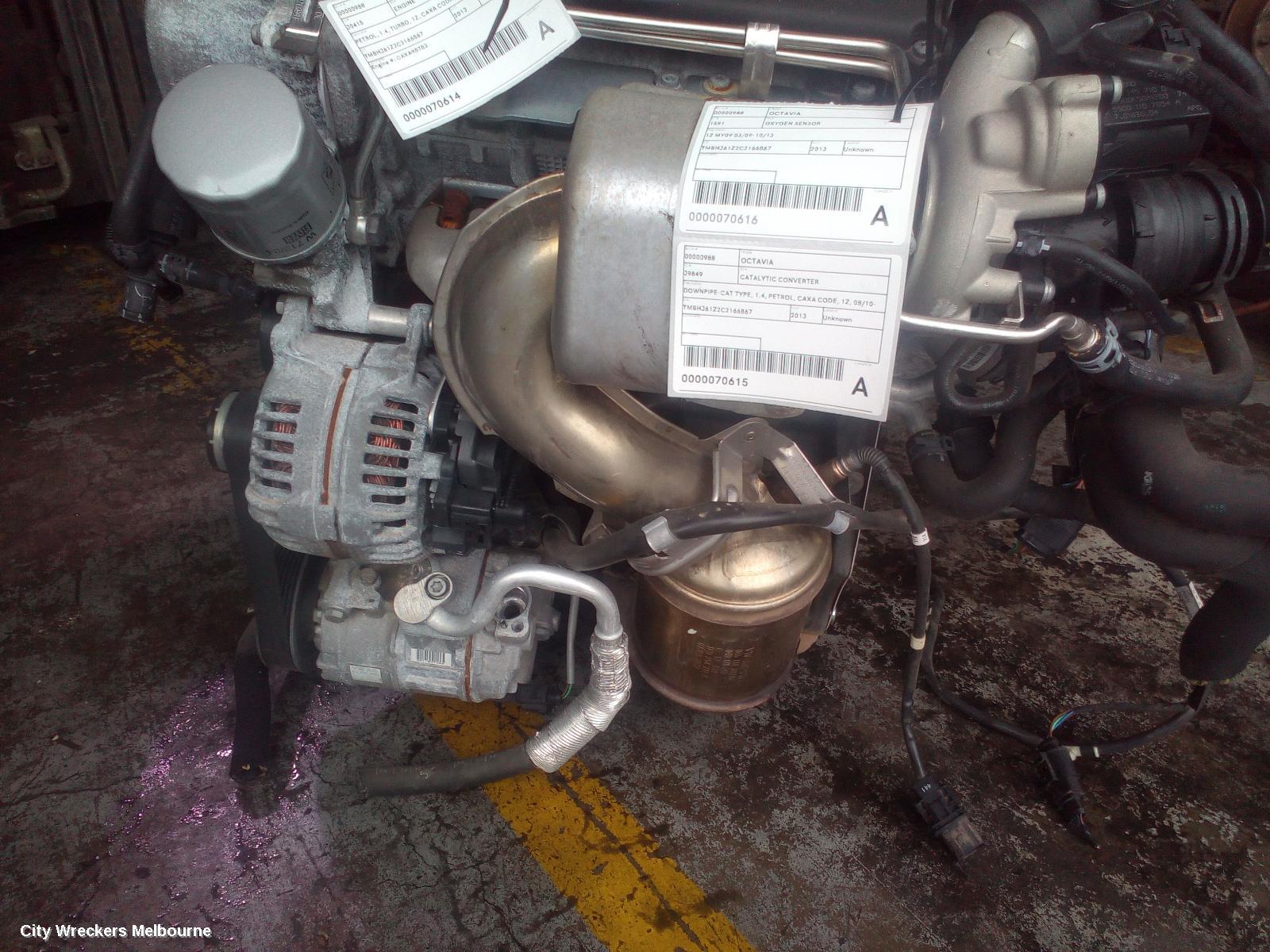 SKODA OCTAVIA CATALYTIC CONVERTER, DOWNPIPE-CAT TYPE, 1.4, PETROL, CAXA CODE, 1Z, 08/2010 - 10/2013