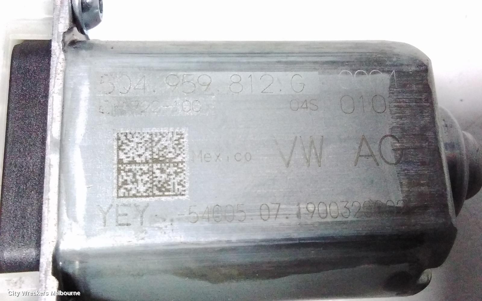 VOLKSWAGEN TIGUAN RIGHT REAR WND REG/MOTOR, DOOR REG ASSY (REG AND MOTOR), 5NA, 06/2016 ONWARDS, 5NA, 06/2016 ONWARDS