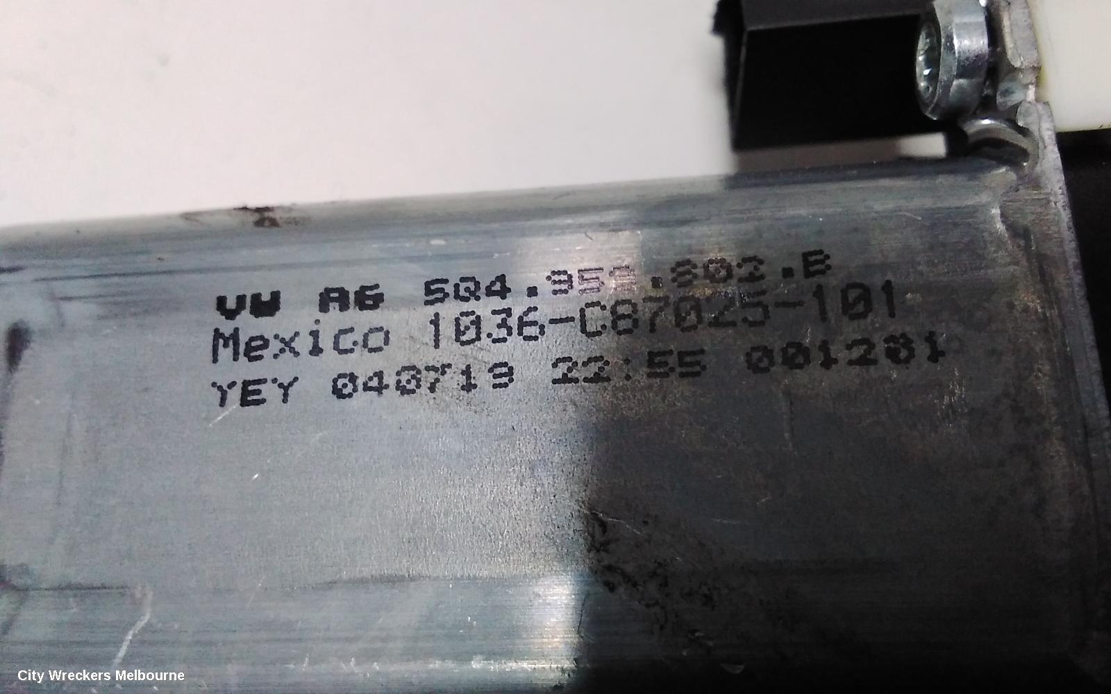 VOLKSWAGEN TIGUAN LEFT FRONT WINDOW REG/MOTOR, DOOR REG ASSY (REG AND MOTOR), 5NA, 06/2016 ONWARDS