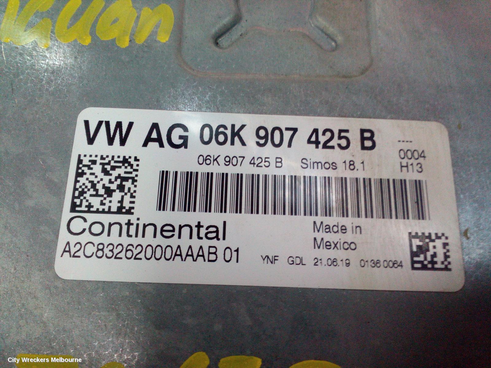 VOLKSWAGEN TIGUAN ECU, ENGINE ECU, PETROL, 2.0, TURBO, ECU ONLY, CXDA CODE, 5NA, 06/2016 - 02/2024