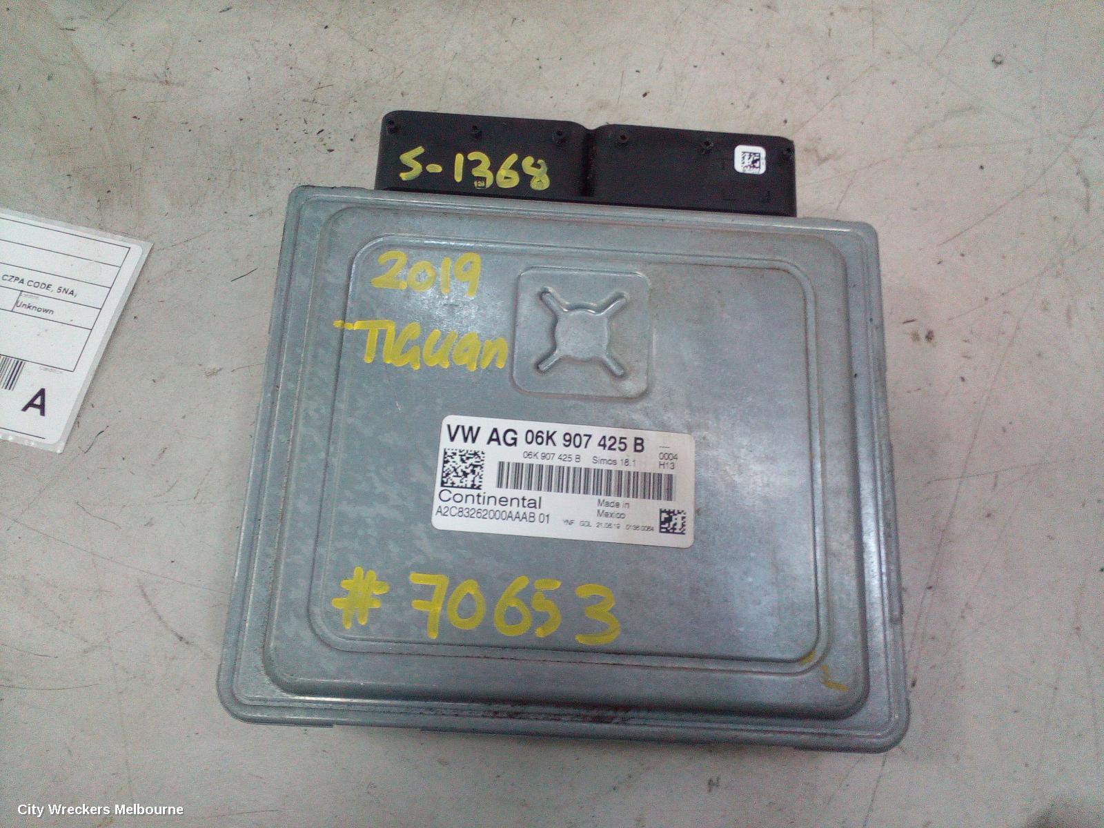 VOLKSWAGEN TIGUAN ECU, ENGINE ECU, PETROL, 2.0, TURBO, ECU ONLY, CXDA CODE, 5NA, 06/2016 - 02/2024
