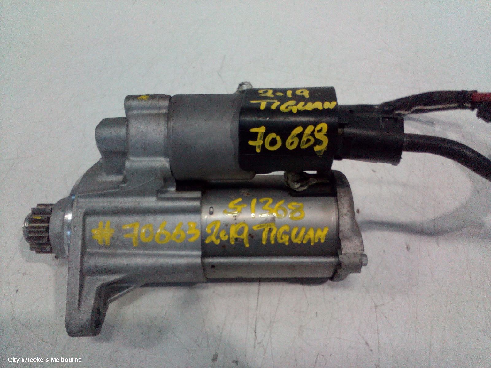 VOLKSWAGEN TIGUAN STARTER, PETROL, 2.0, DENSO, CHHB/CZPA/DGVA/CXDA CODE, 5NA, 06/2016 ONWARDS