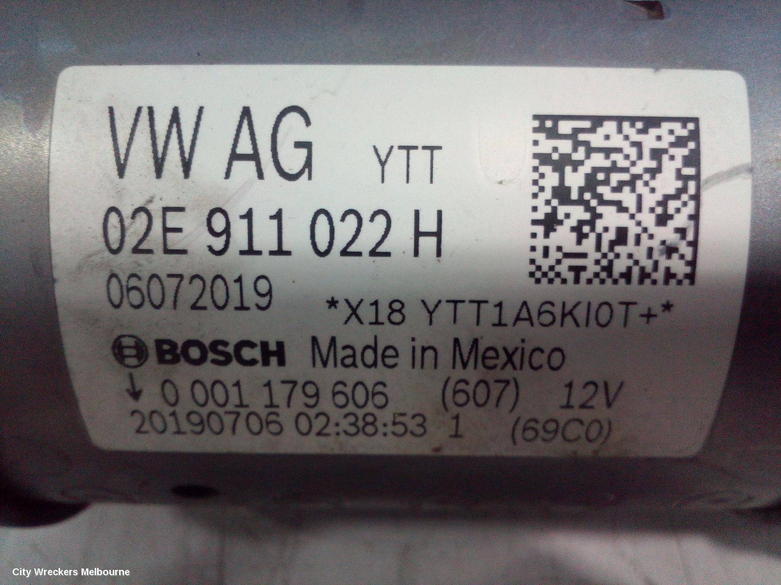 VOLKSWAGEN TIGUAN STARTER, PETROL, 2.0, DENSO, CHHB/CZPA/DGVA/CXDA CODE, 5NA, 06/2016 ONWARDS