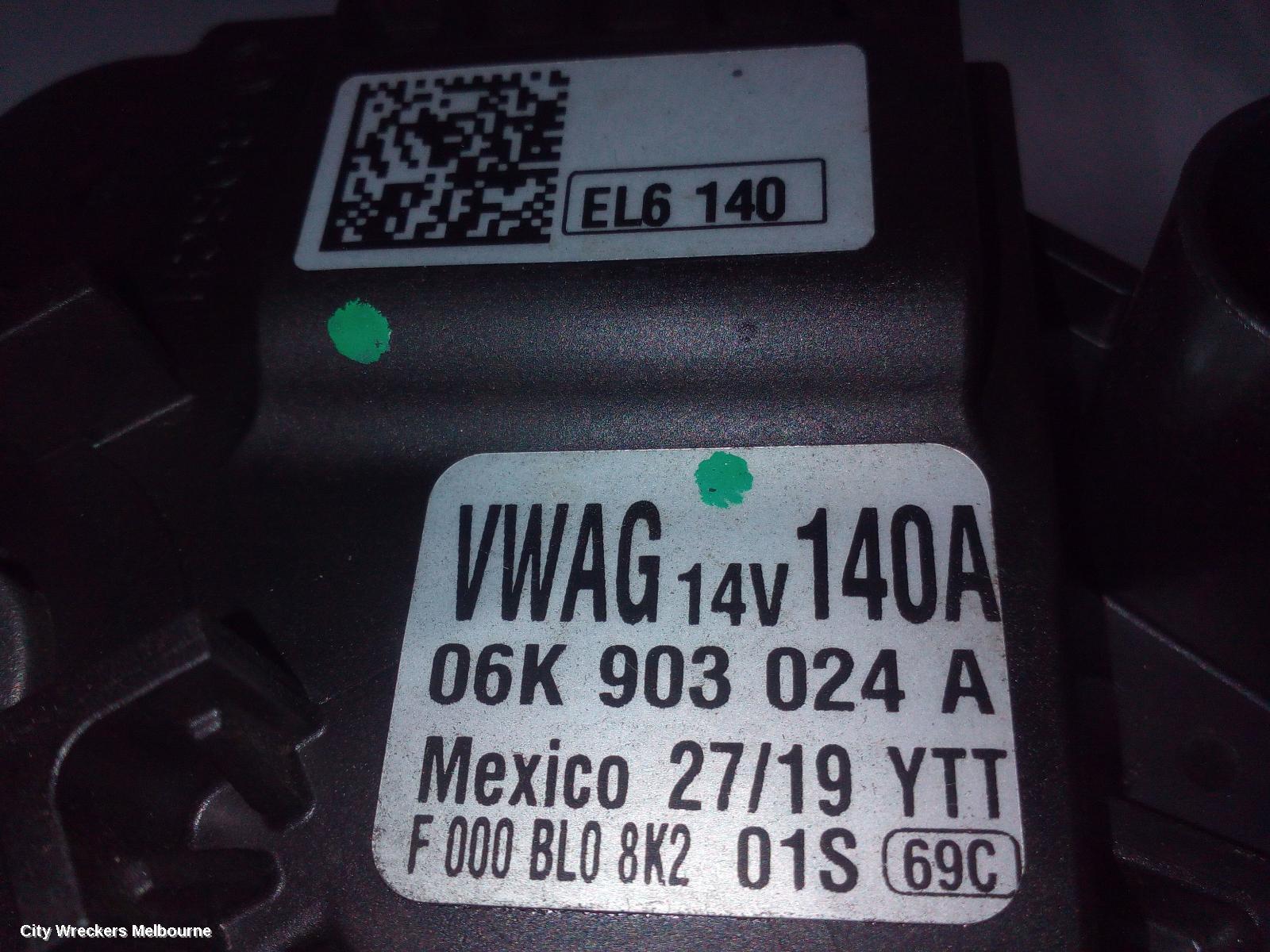 VOLKSWAGEN TIGUAN ALTERNATOR, PETROL, 2.0, BOSCH 140AMP, CHHB/CZPA/DGVA/CXDA CODE, 5NA, 06/2016 ONWARDS