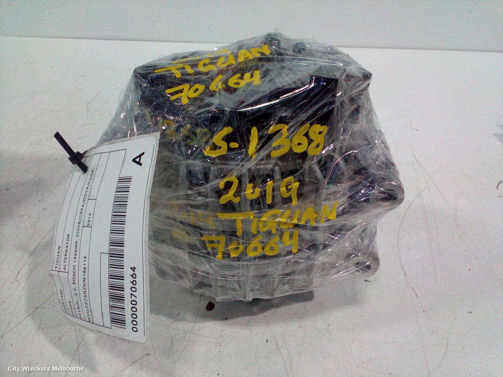 VOLKSWAGEN TIGUAN ALTERNATOR, PETROL, 2.0, BOSCH 140AMP, CHHB/CZPA/DGVA/CXDA CODE, 5NA, 06/2016 ONWARDS