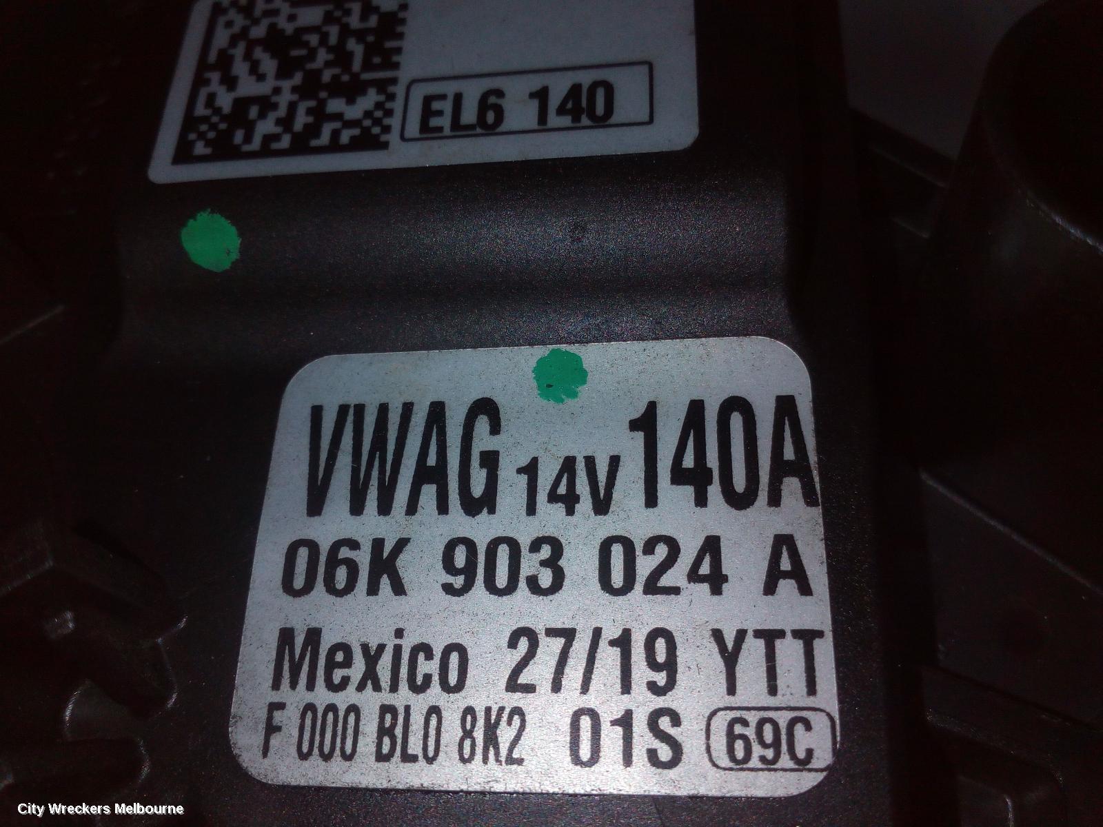 VOLKSWAGEN TIGUAN ALTERNATOR, PETROL, 2.0, BOSCH 140AMP, CHHB/CZPA/DGVA/CXDA CODE, 5NA, 06/2016 ONWARDS