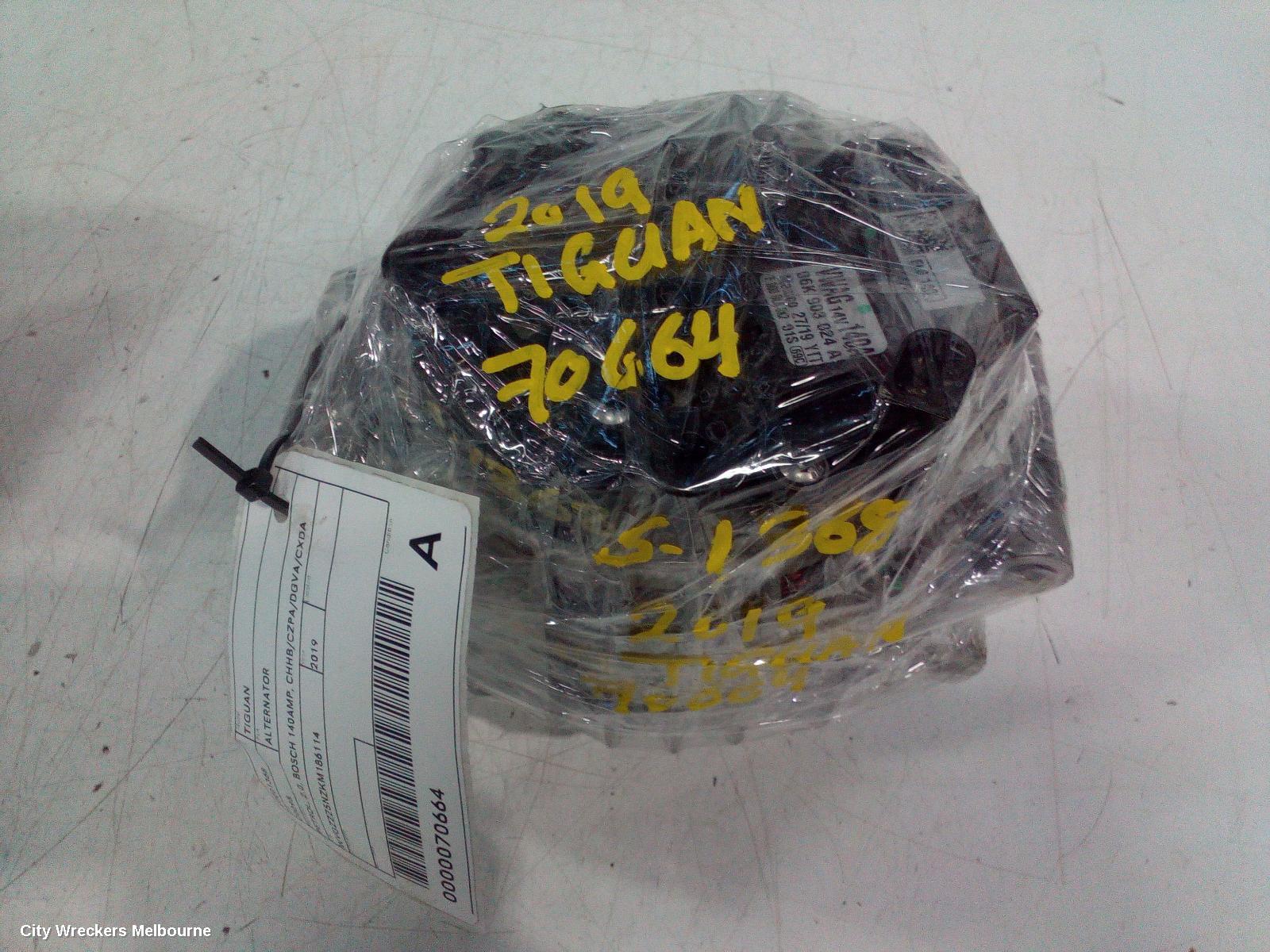 VOLKSWAGEN TIGUAN ALTERNATOR, PETROL, 2.0, BOSCH 140AMP, CHHB/CZPA/DGVA/CXDA CODE, 5NA, 06/2016 ONWARDS