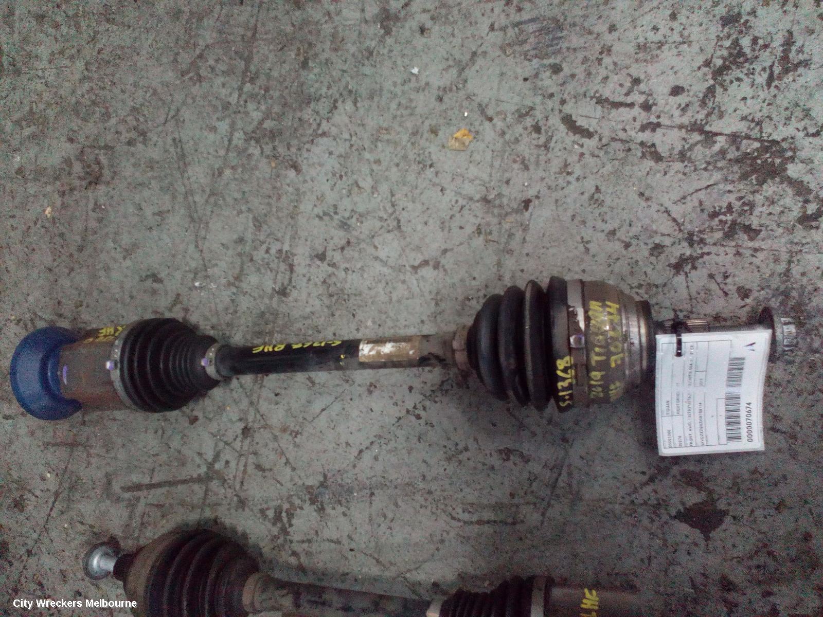 VOLKSWAGEN TIGUAN RIGHT DRIVESHAFT, FRONT, AWD, 132TSI/162TSI/110TDI/140TDI, 5NA, ALLSPACE, 07/2018 ONWARDS