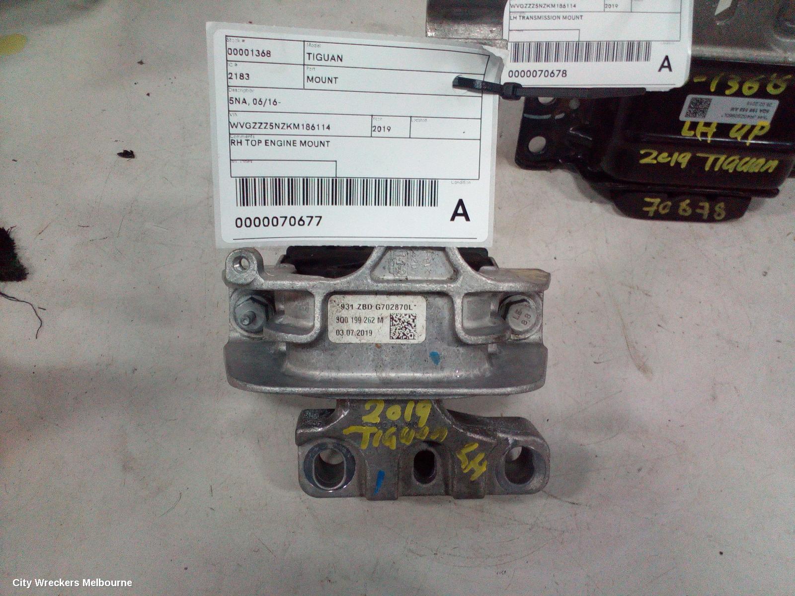 VOLKSWAGEN TIGUAN MOUNT, ENGINE MOUNT, PETROL, 2.0, TURBO, 5NA, CHHB/CXDA/CZPA/DGVA CODE, 06/2016 ONWARDS