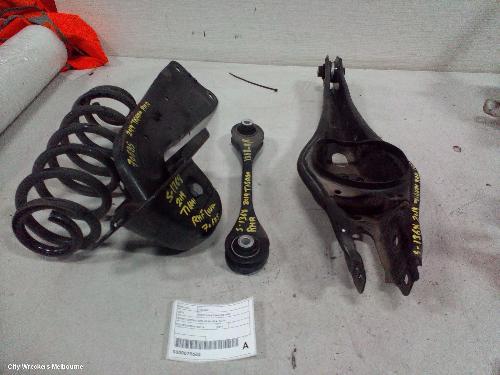VOLKSWAGEN TIGUAN RIGHT REAR TRAILING ARM, LOWER CONTROL ARM-REAR, 5NA, 06/2016 ONWARDS