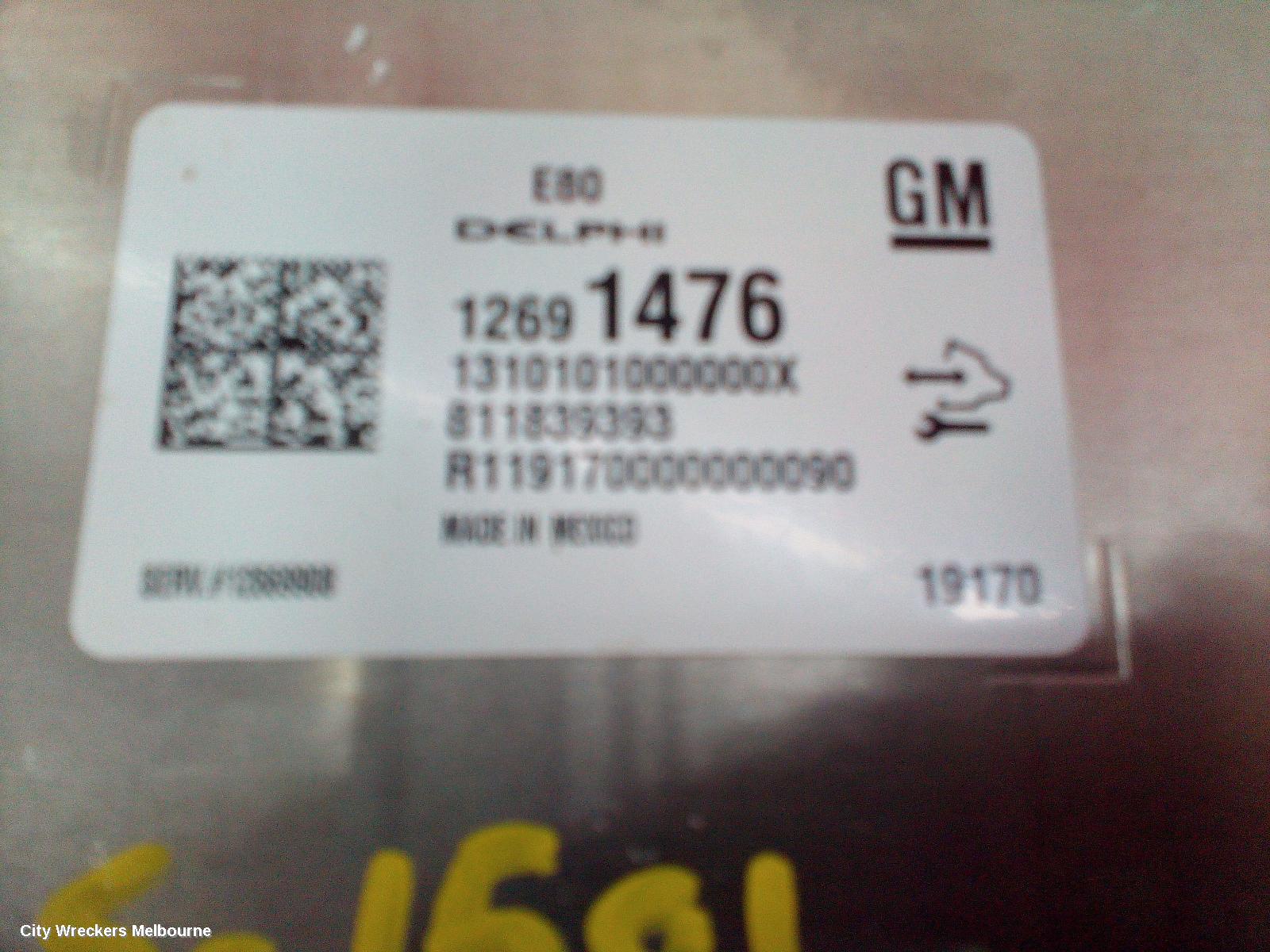 HOLDEN ASTRA ECU, ENGINE ECU, 1.6, PETROL, ECU ONLY, BK, 09/2016 ONWARDS