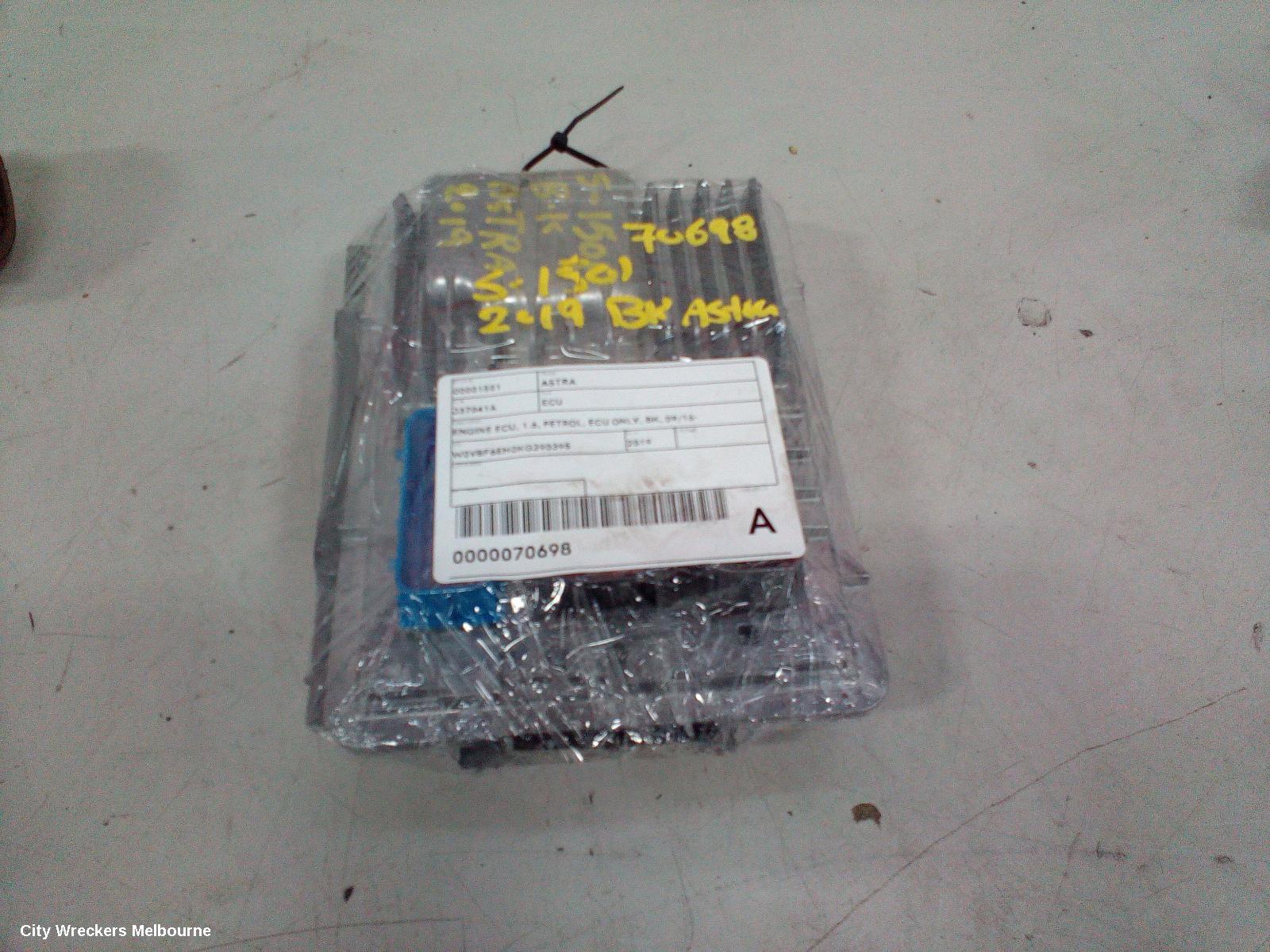 HOLDEN ASTRA ECU, ENGINE ECU, 1.6, PETROL, ECU ONLY, BK, 09/2016 ONWARDS