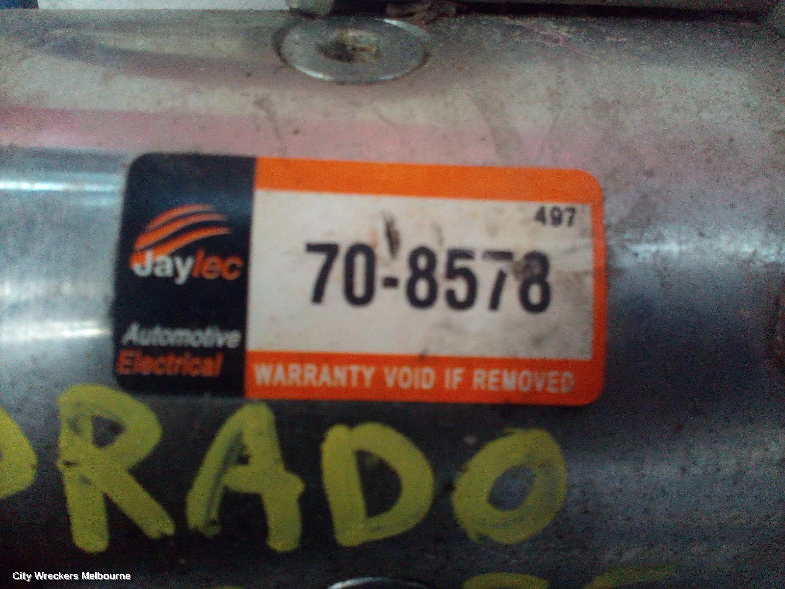TOYOTA PRADO STARTER, DIESEL, 3.0, 1KZ-TE, TURBO, 120 SERIES, 02/2003 - 10/2006