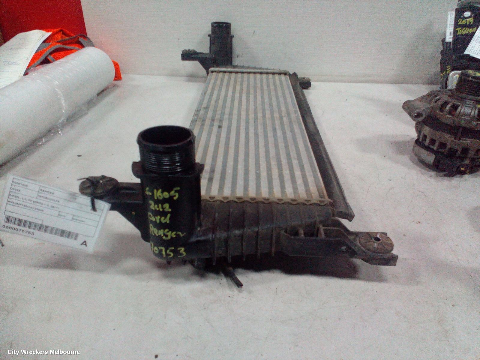 FORD RANGER INTERCOOLER, DIESEL, 3.2, P5AT (12 ROW TYPE), PX SERIES 1-3, 06/2011 - 04/2022